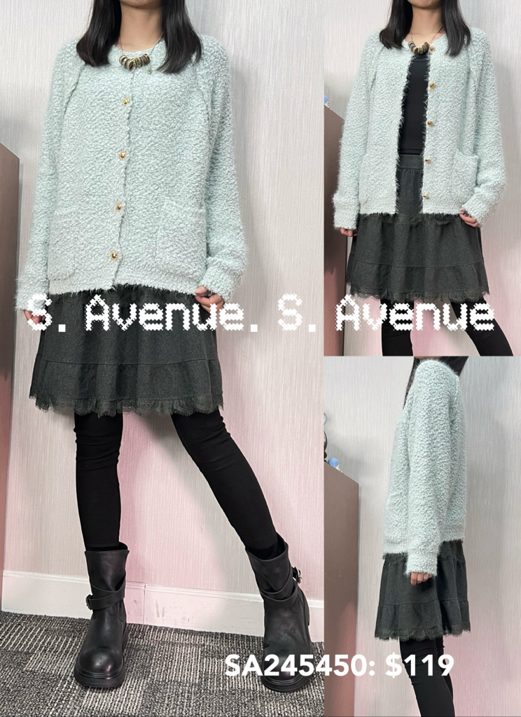 SA245450: 長袖有鈕雙袋軟珠冷外套