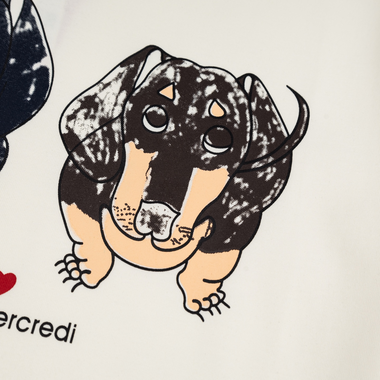 Mardi Mercredi Ddanji Twin Dachshund Graphic Cotton T-Shirt