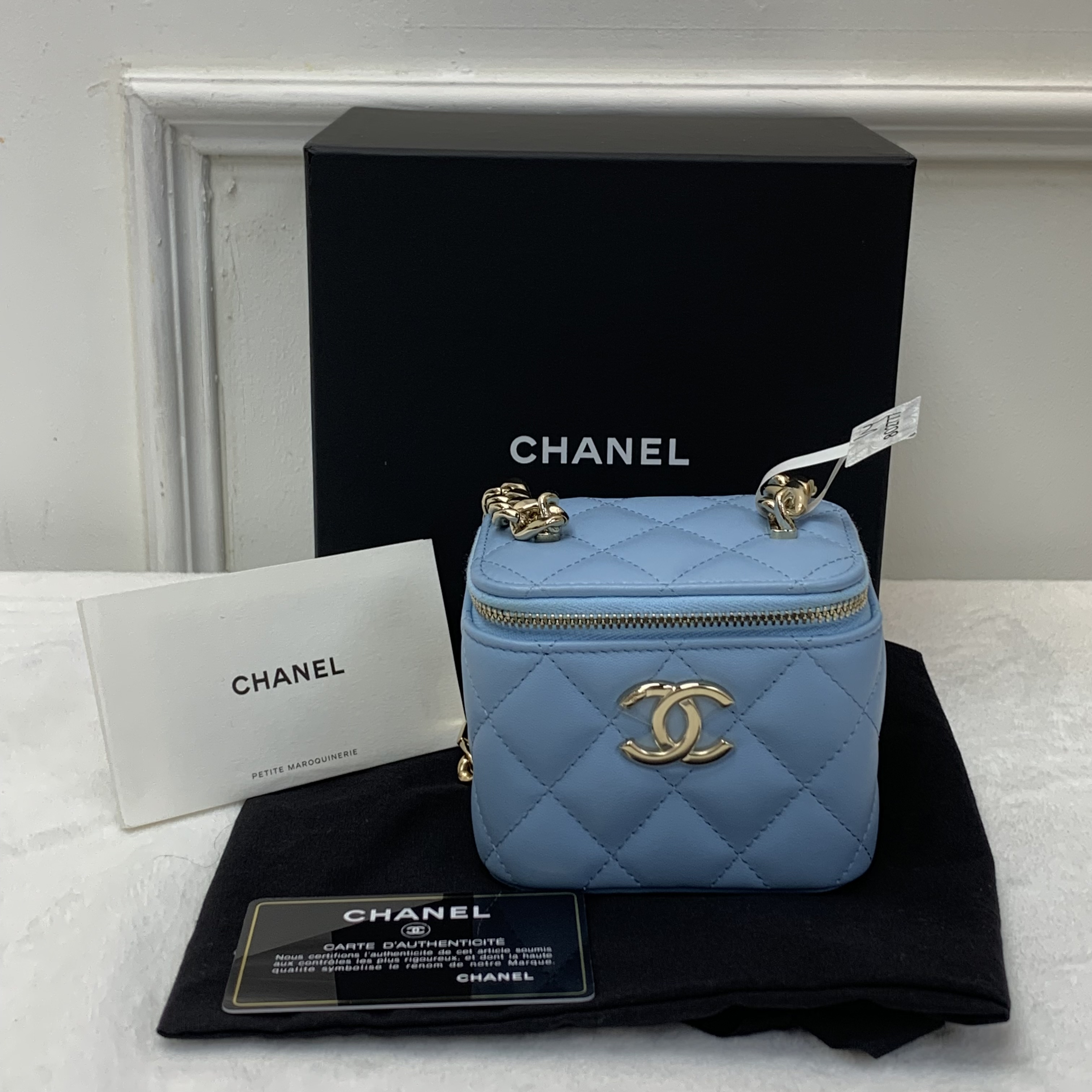 CHANEL COCO鏈縧小盒子 化妝包有鏡膜