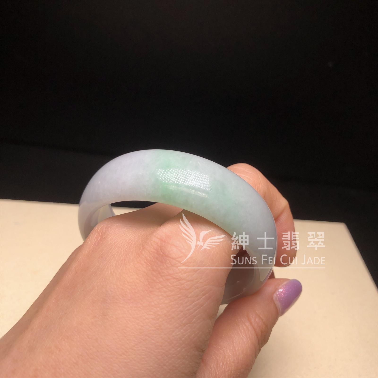 木那粉紫春彩貴妃鐲58mm  YM00278