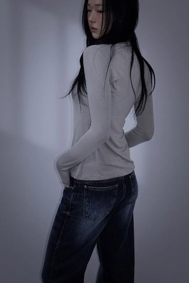 Cotton Tie-neck Long Sleeve