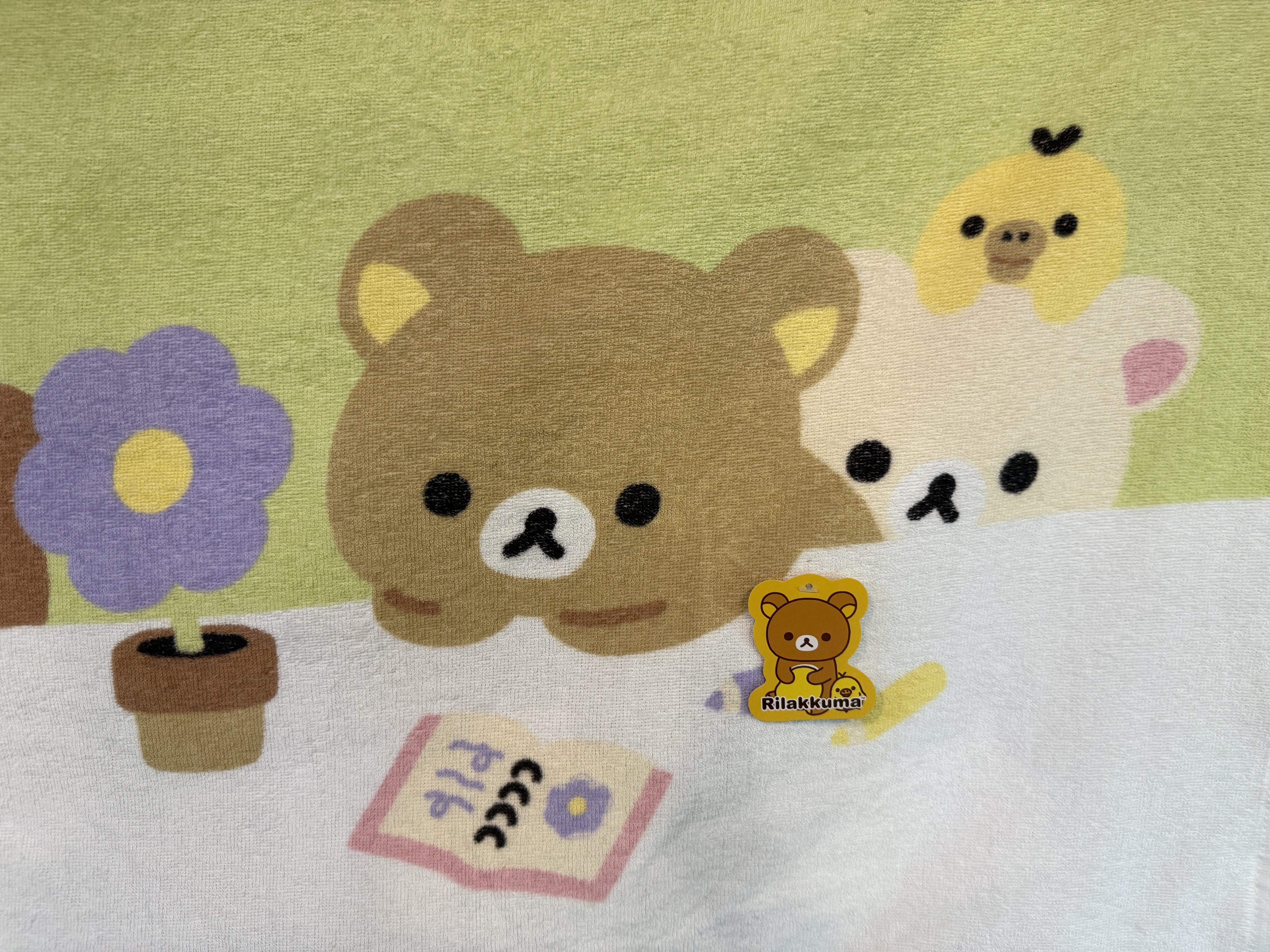 《現貨》全新BASIC RILAKKUMA Flower系列 長毛巾。浴巾