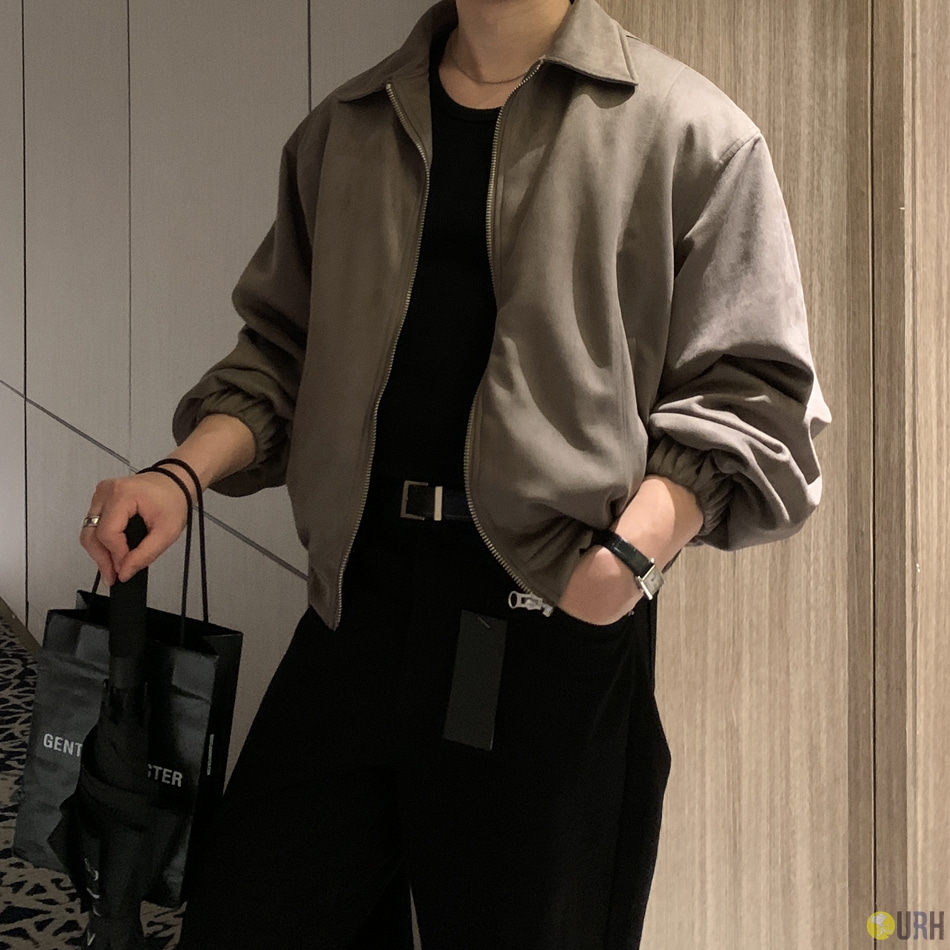 【100%保證韓國直送】品牌專屬系列：現代經典麂皮絨夾克 Modern Heritage Suede Blouson Jacket RL114762