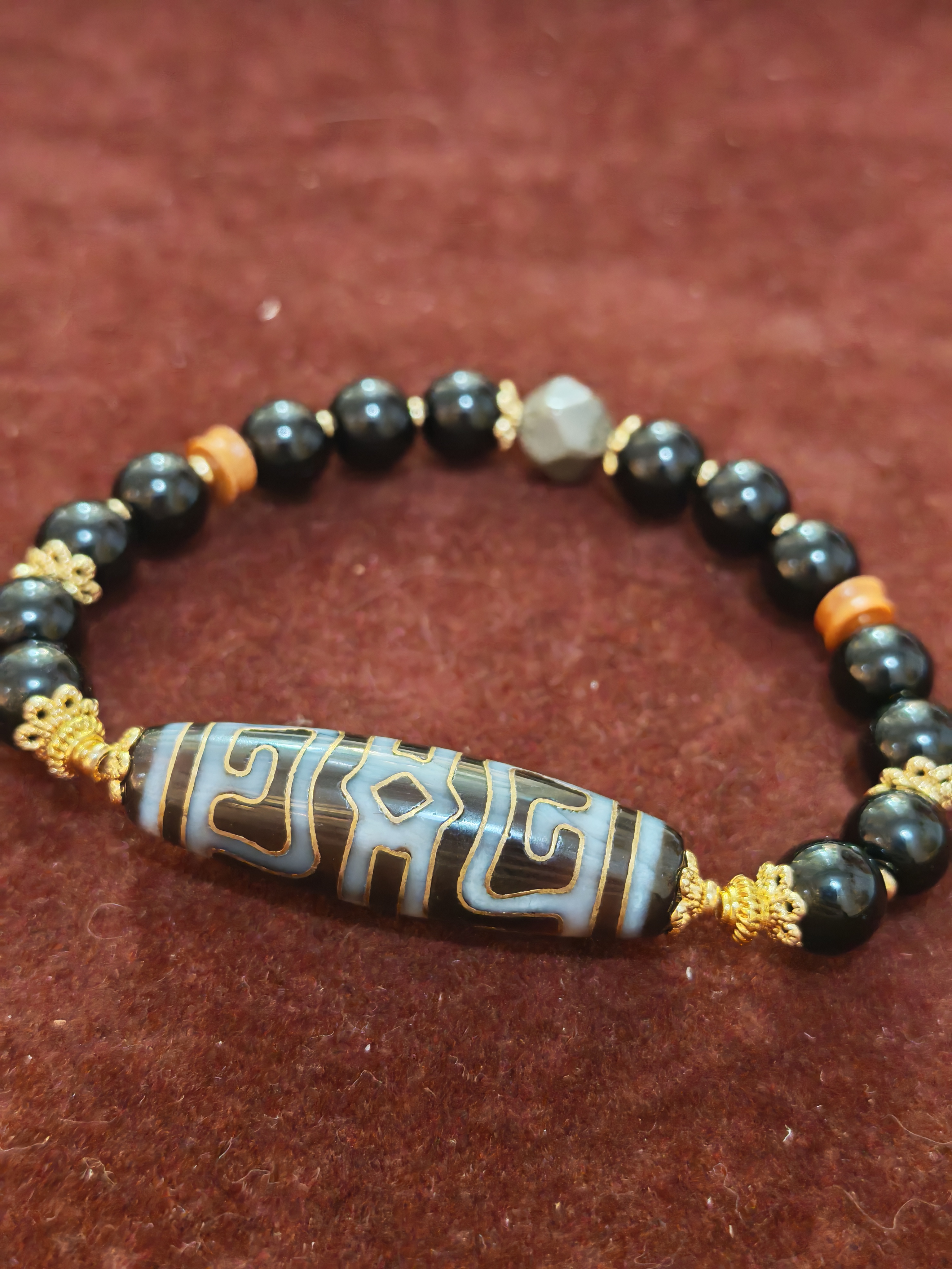 「措金蓮師法帽天珠」26042