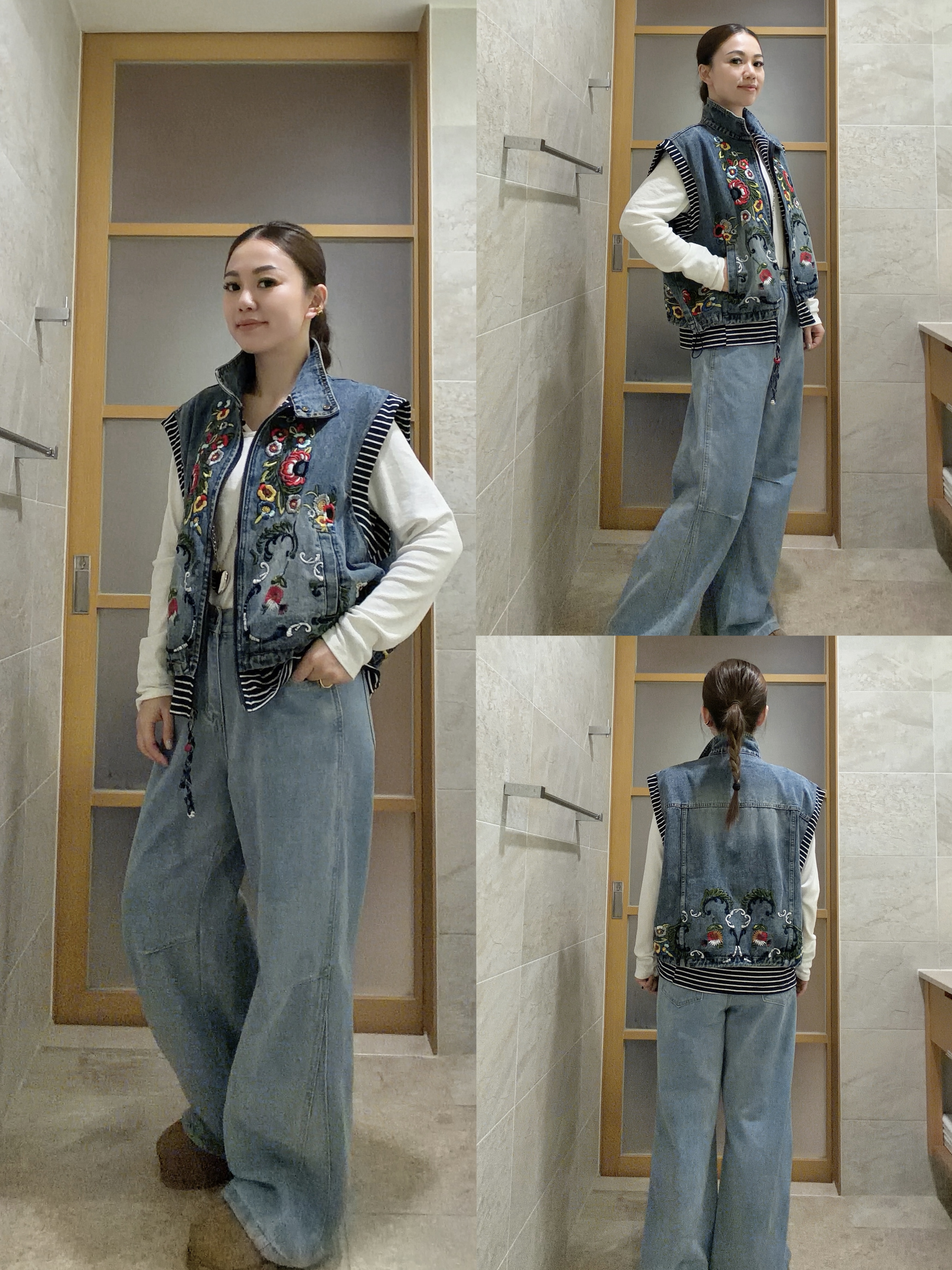 BB14-巧奪天工彩色刺繡花拼布馬甲