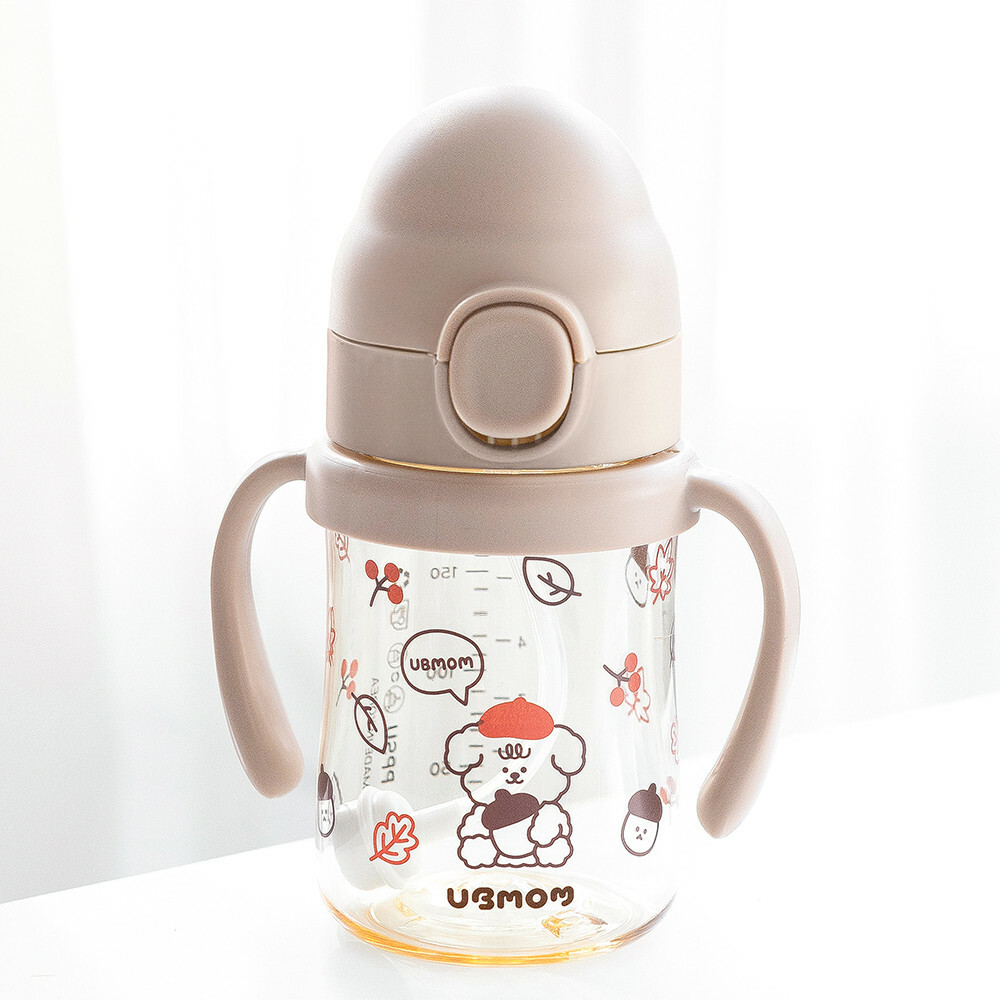 UBMOM 特別版秋楓賞栗系列PPSU吸管杯 (200ml) -原裝配彈蓋帶重力球及直飲管