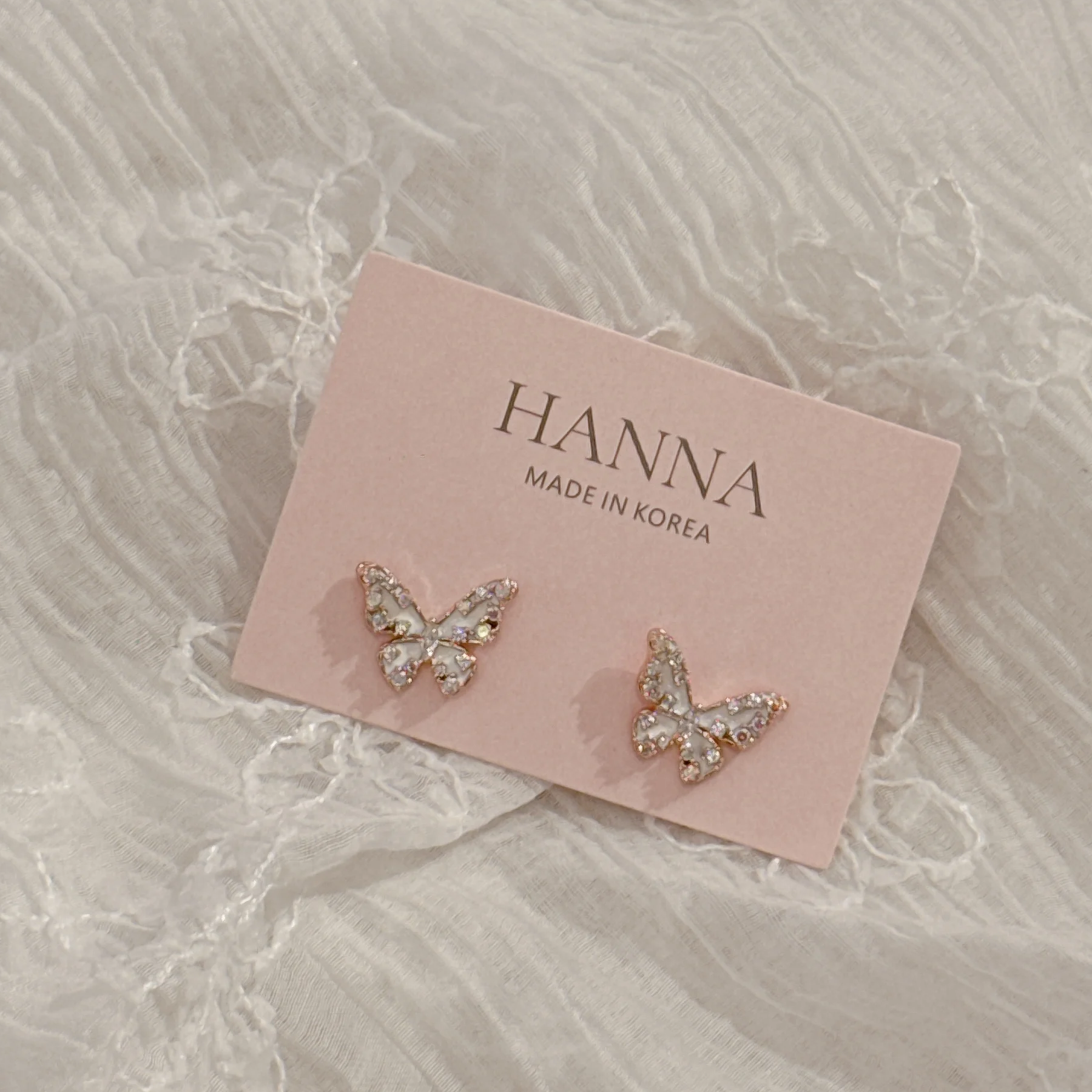 The Iridescent Crystal Butterfly Earrings