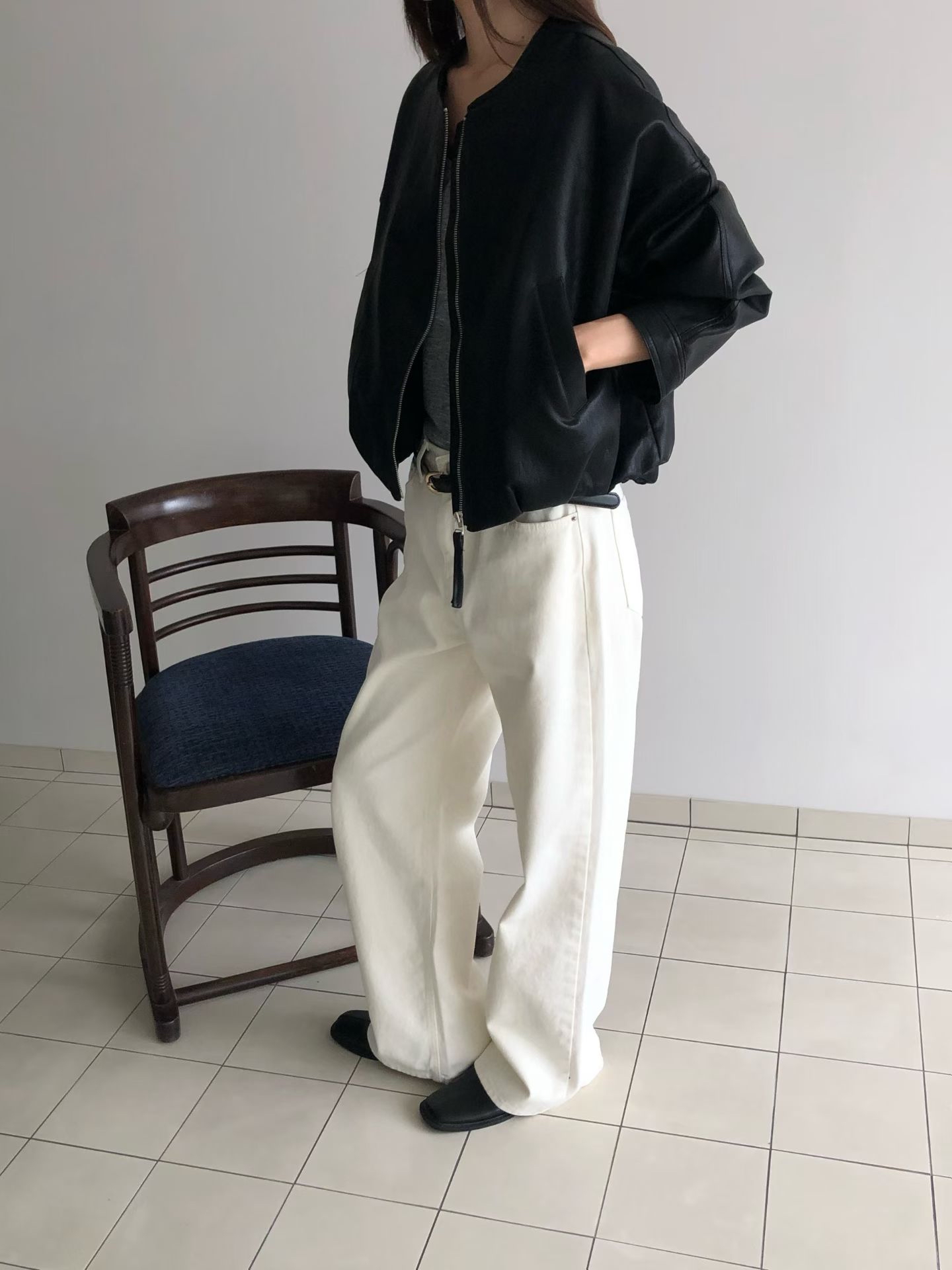 仿皮Bomber Jacket 外套