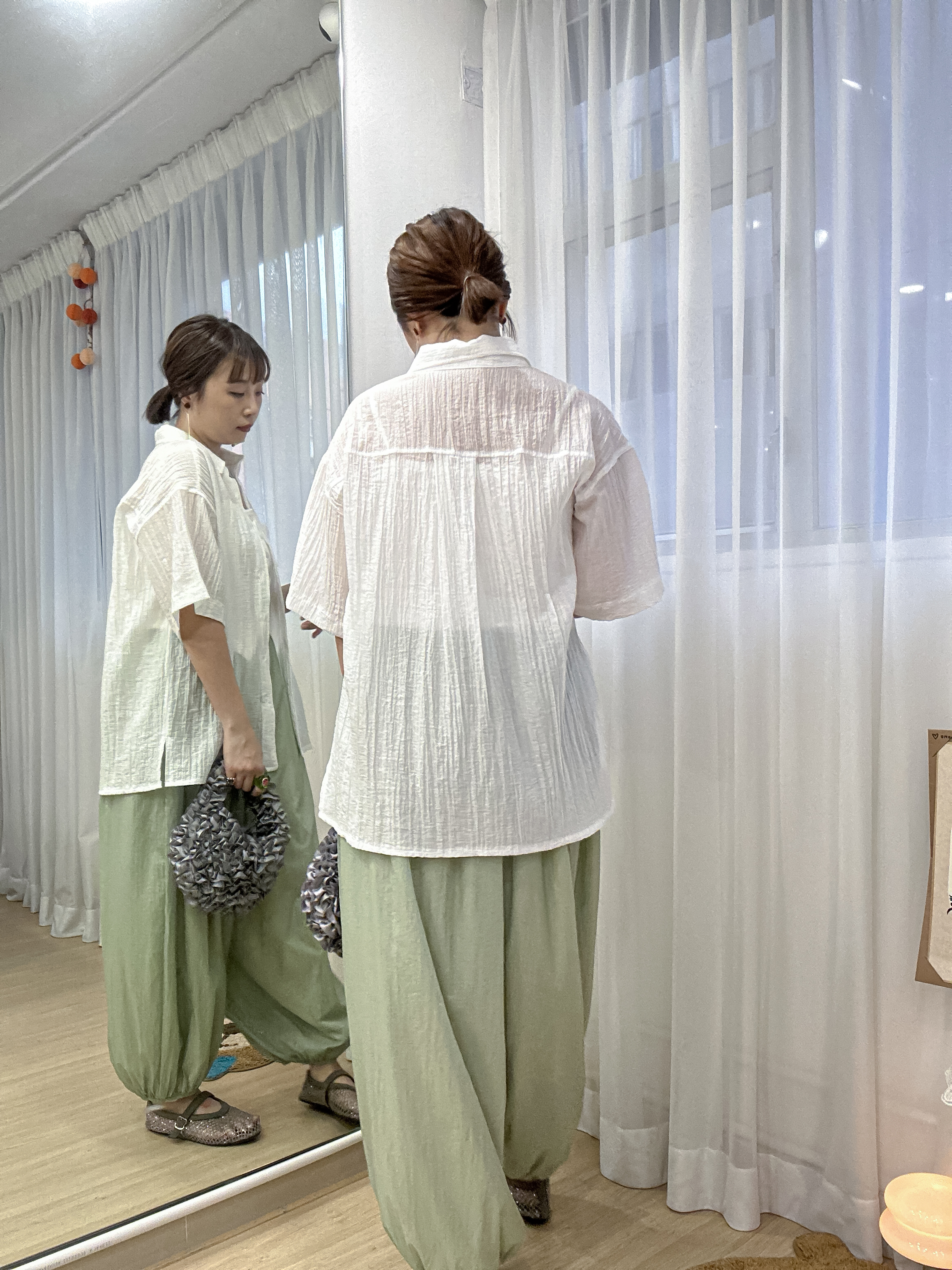 休閒帶點端莊～免燙肌理感S/S恤衫 PR0002 - 白色 white