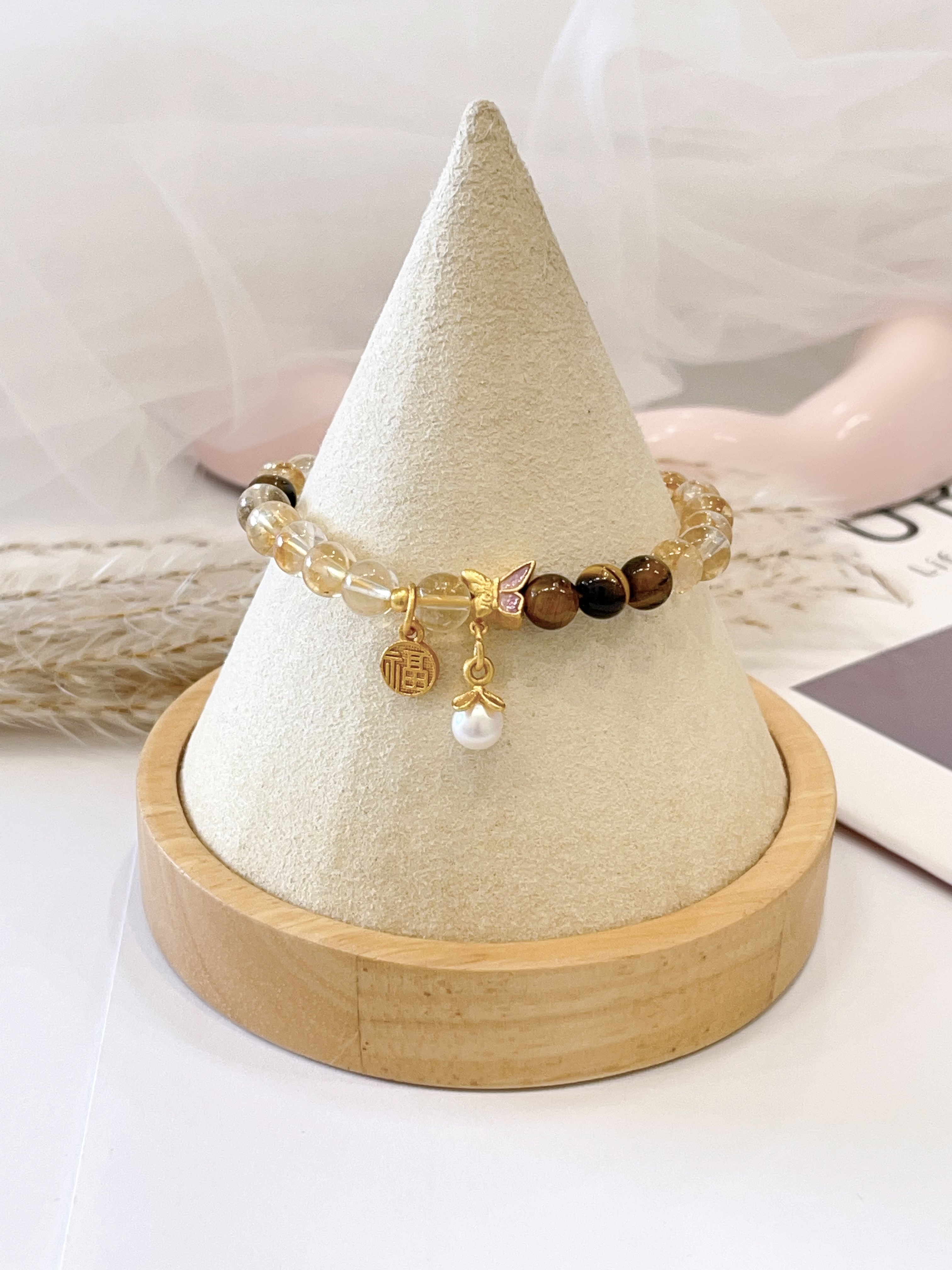 💛 黄塔晶 × 黄虎眼手串 Citrine & Tiger Eye | 6mm