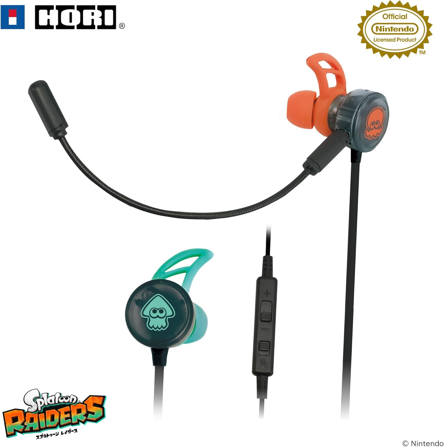 【預售 26年7月】SW2 HORI 入耳式遊戲專用耳機 標準版 斯普拉遁 塗擊隊 / Gaming Canalphones Splatoon Raiders (NSX-241) PO0897