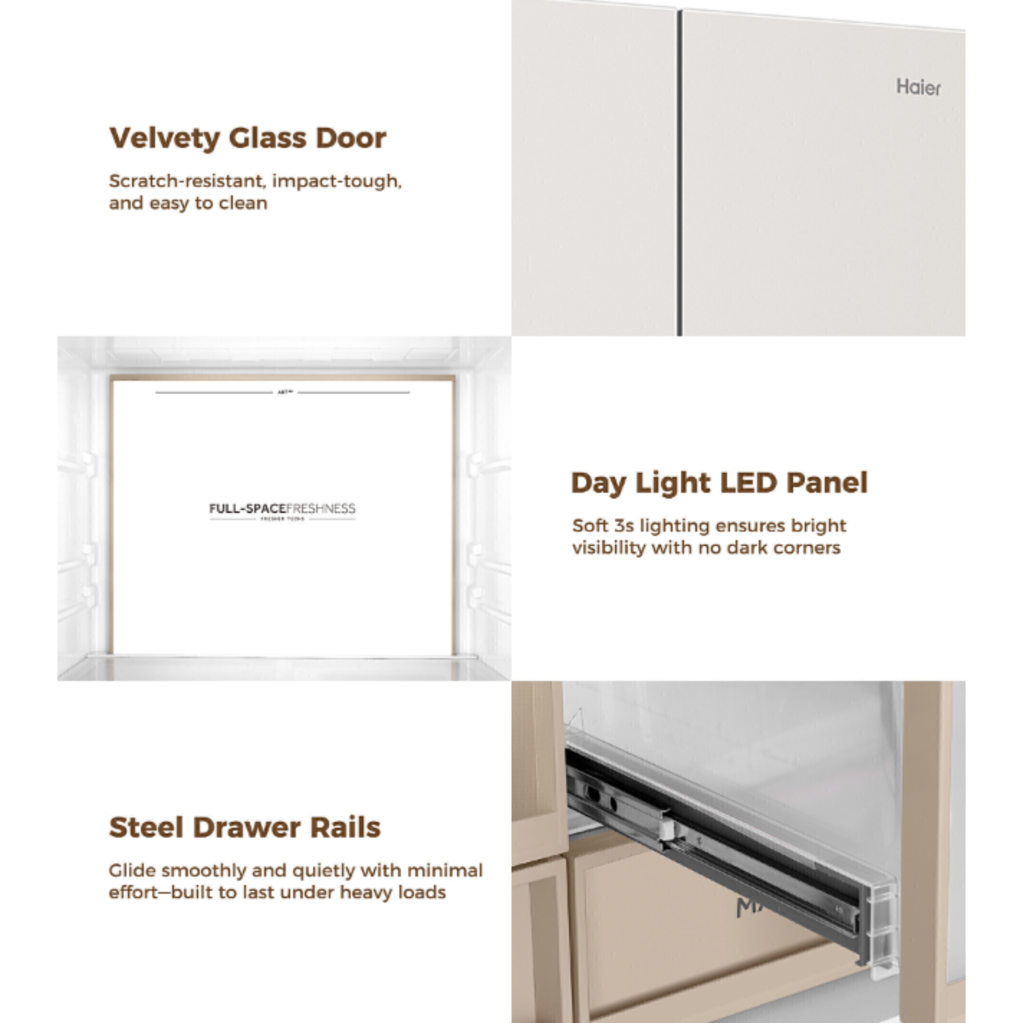 Haier 616L Multi-Door Inverter Glass Fridge (HRF-IM616FG)