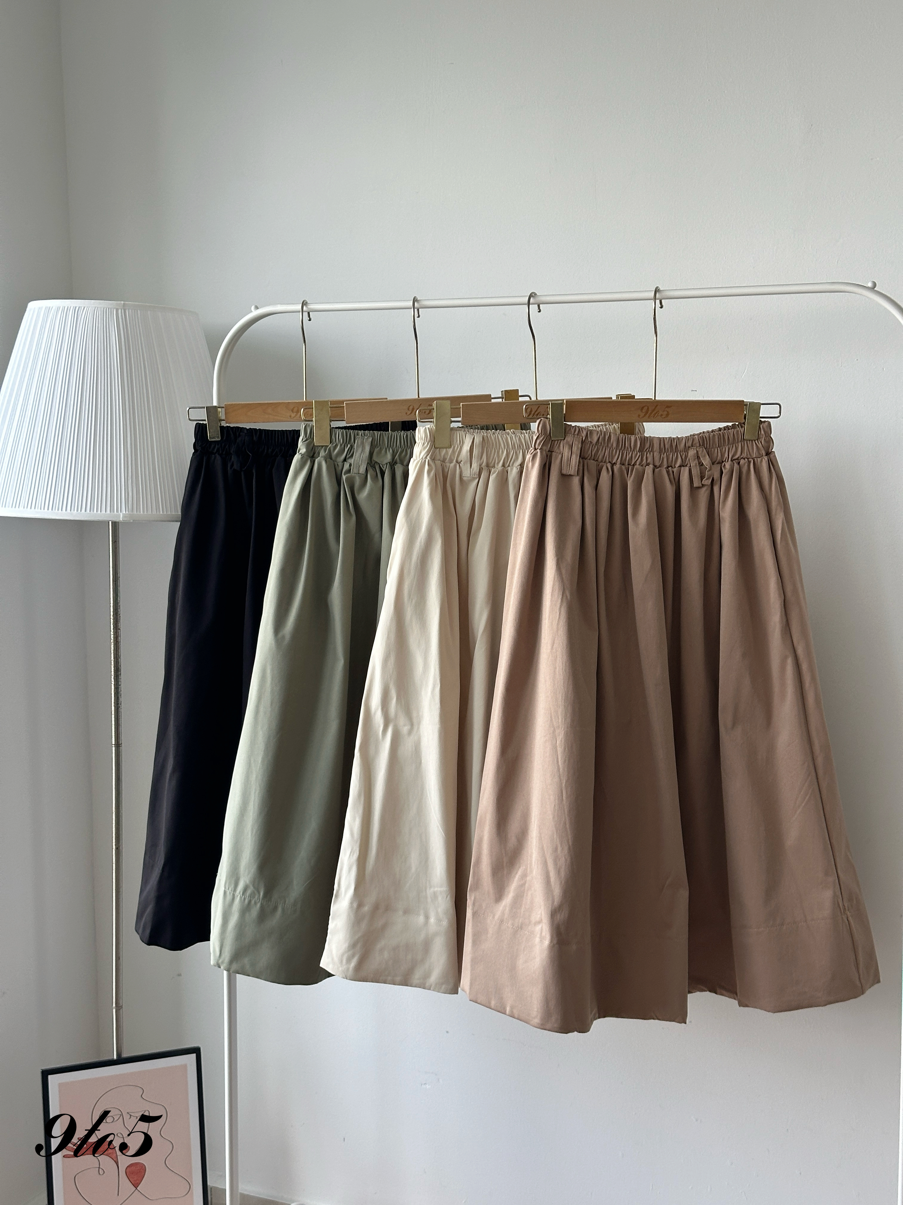S1927 A Line Long Skirt - 4 Colors 