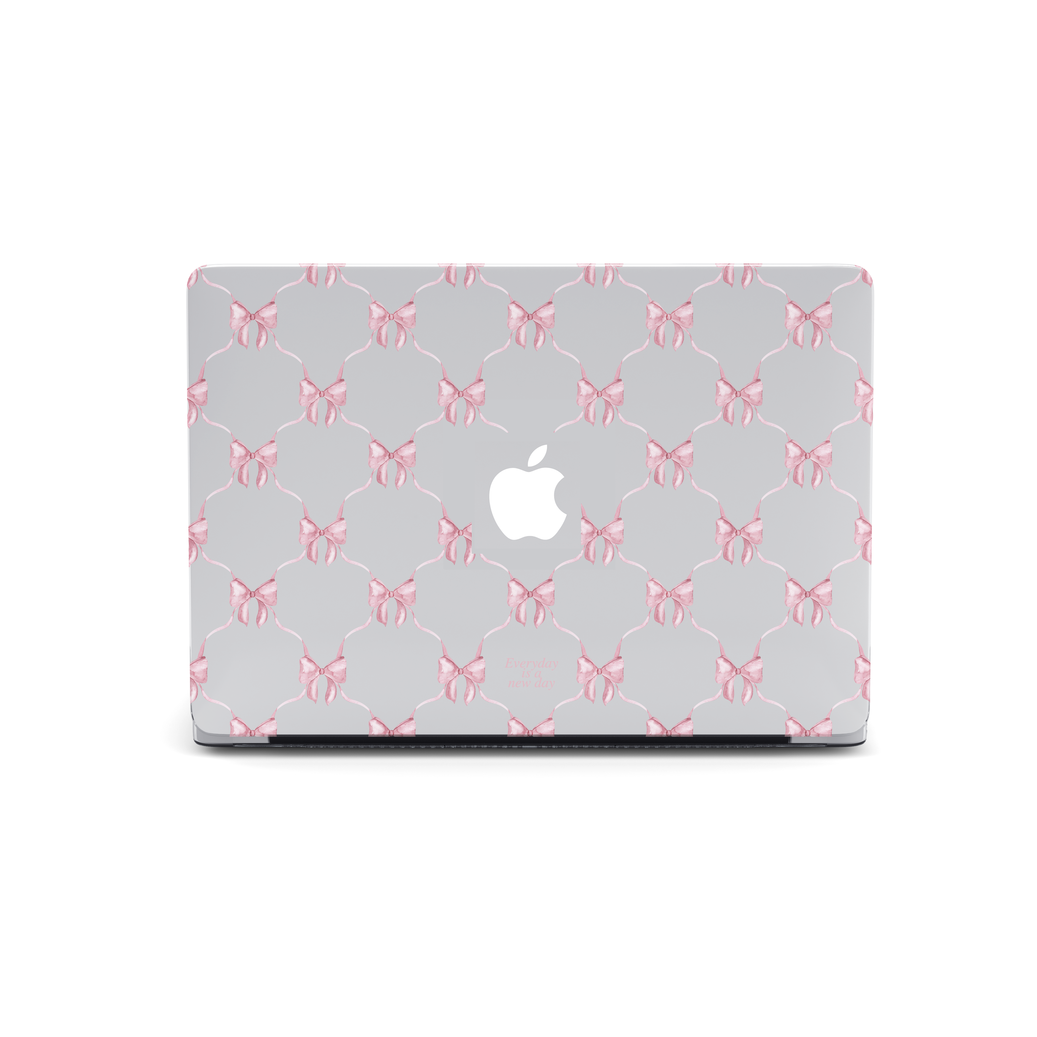 【Darling Dusk Ribbon Bows #PINK】Transparent MacBook Protective Case