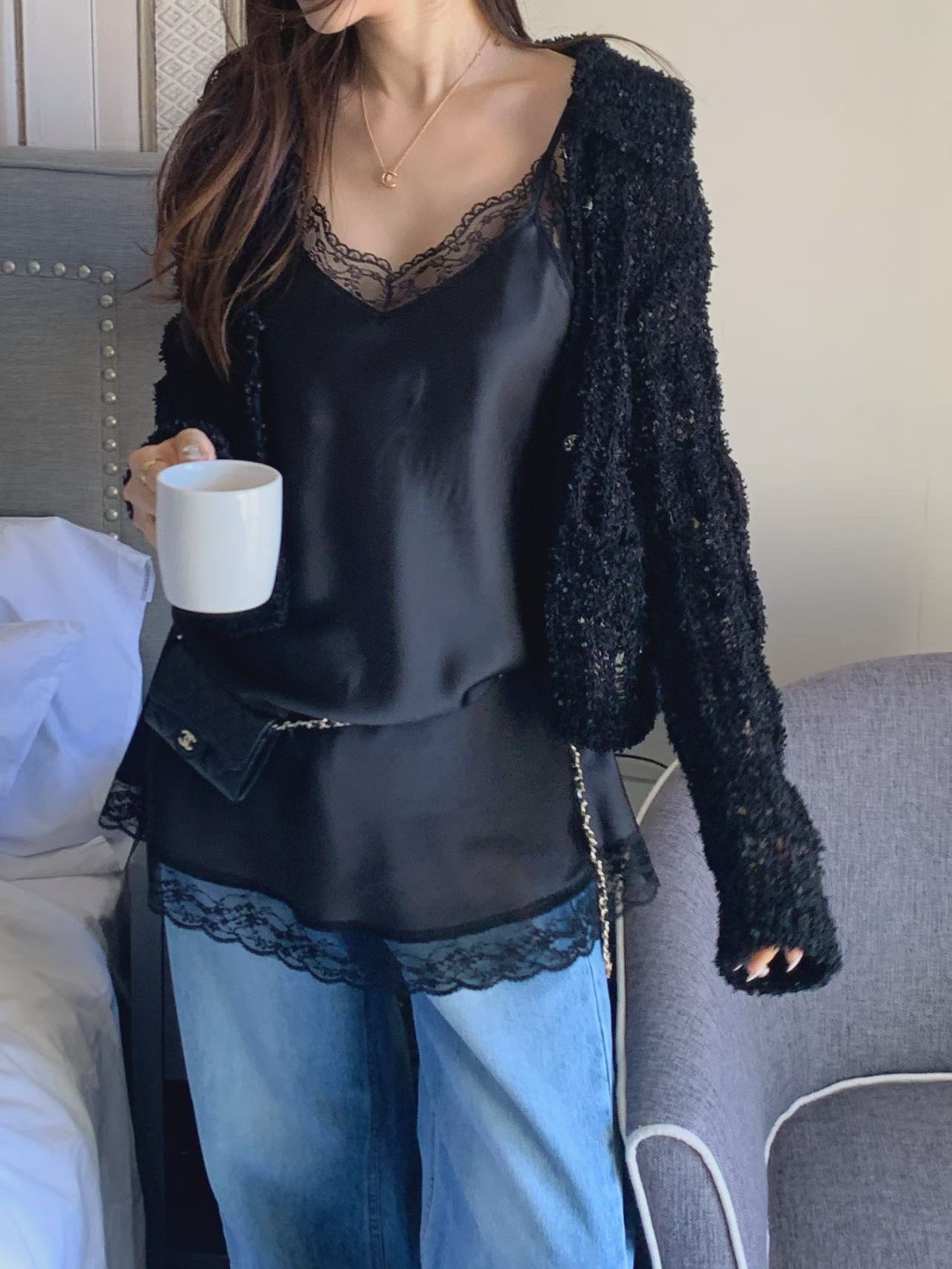 Lovely open-knitted cardi