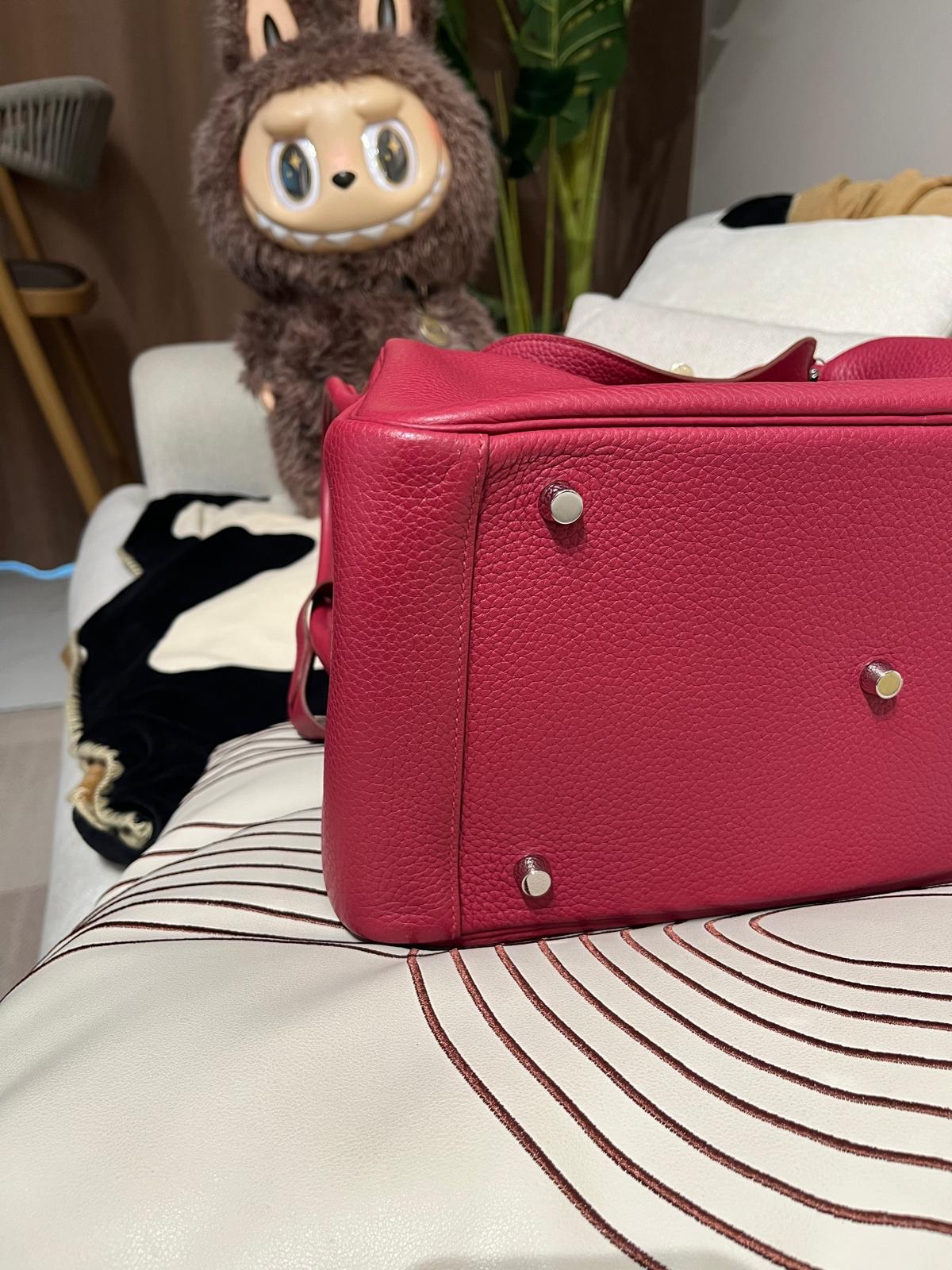 Hermes Lindy 34,rubis,STAMP T 100%Authentic,95%new✅dust bag