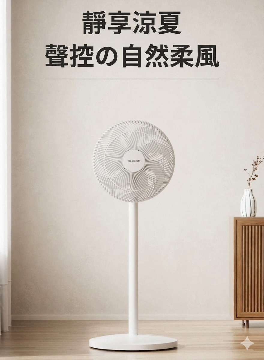 Sharp 夏普 落地座枱循環風扇 香港三腳插頭 (預購產品)