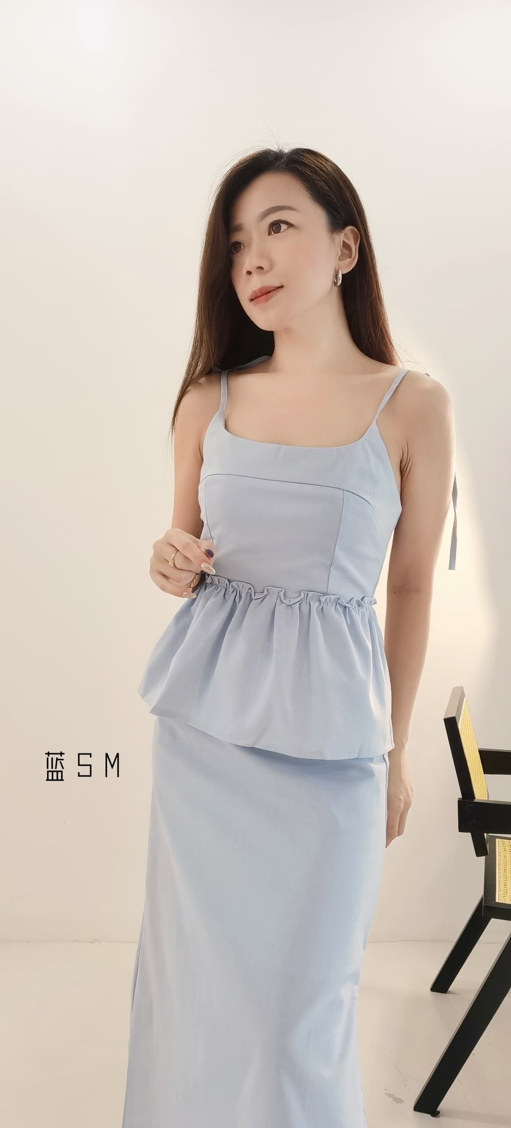 2578 PREMIUM DESIGN DRESS SET 高级名媛棉麻长裙套装