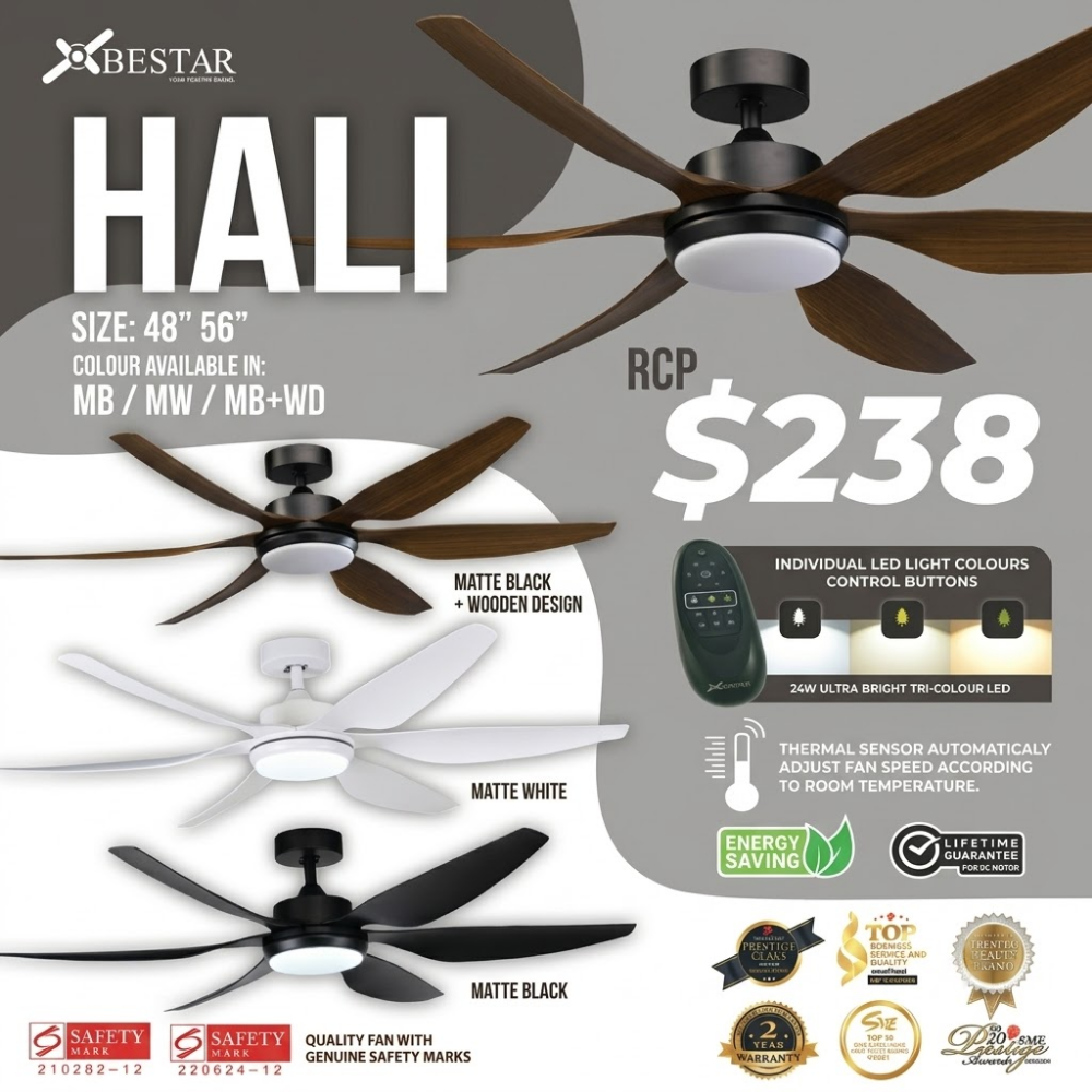 Bestar Hali Ceiling Fan AUR