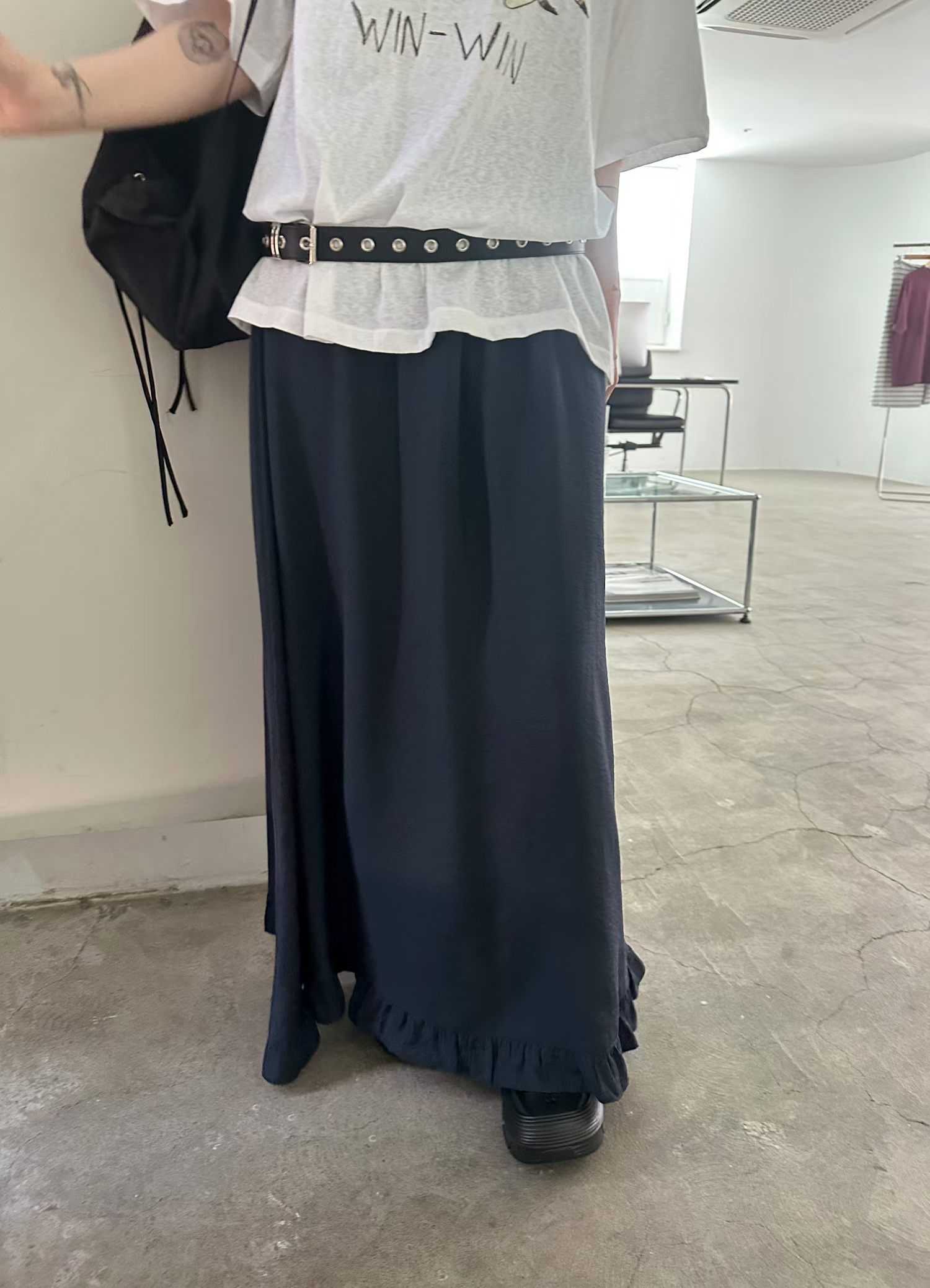 221368 Ruffles滑料長裙