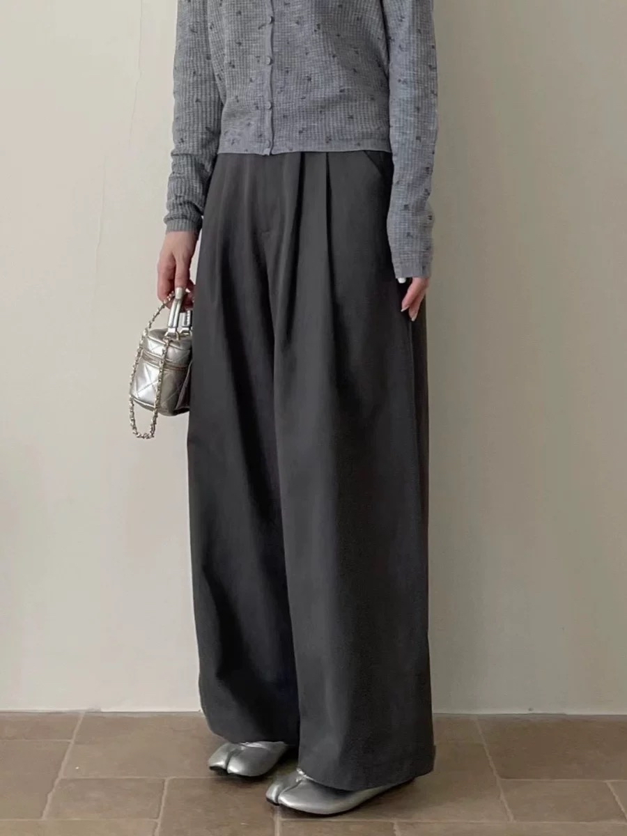 免燙西褲料闊腳褲