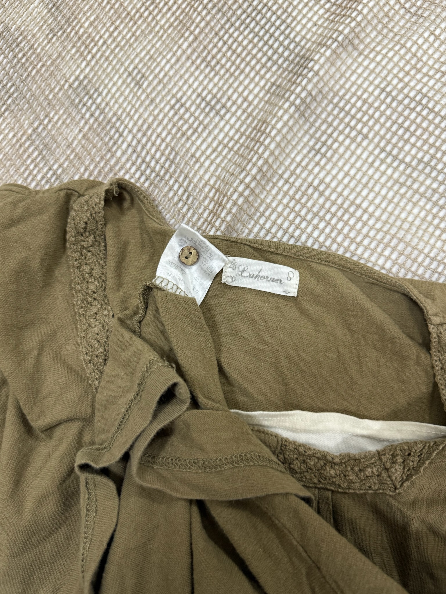 Mori Fairy Grunge Lace-Trim Flutter Sleeve Tunic