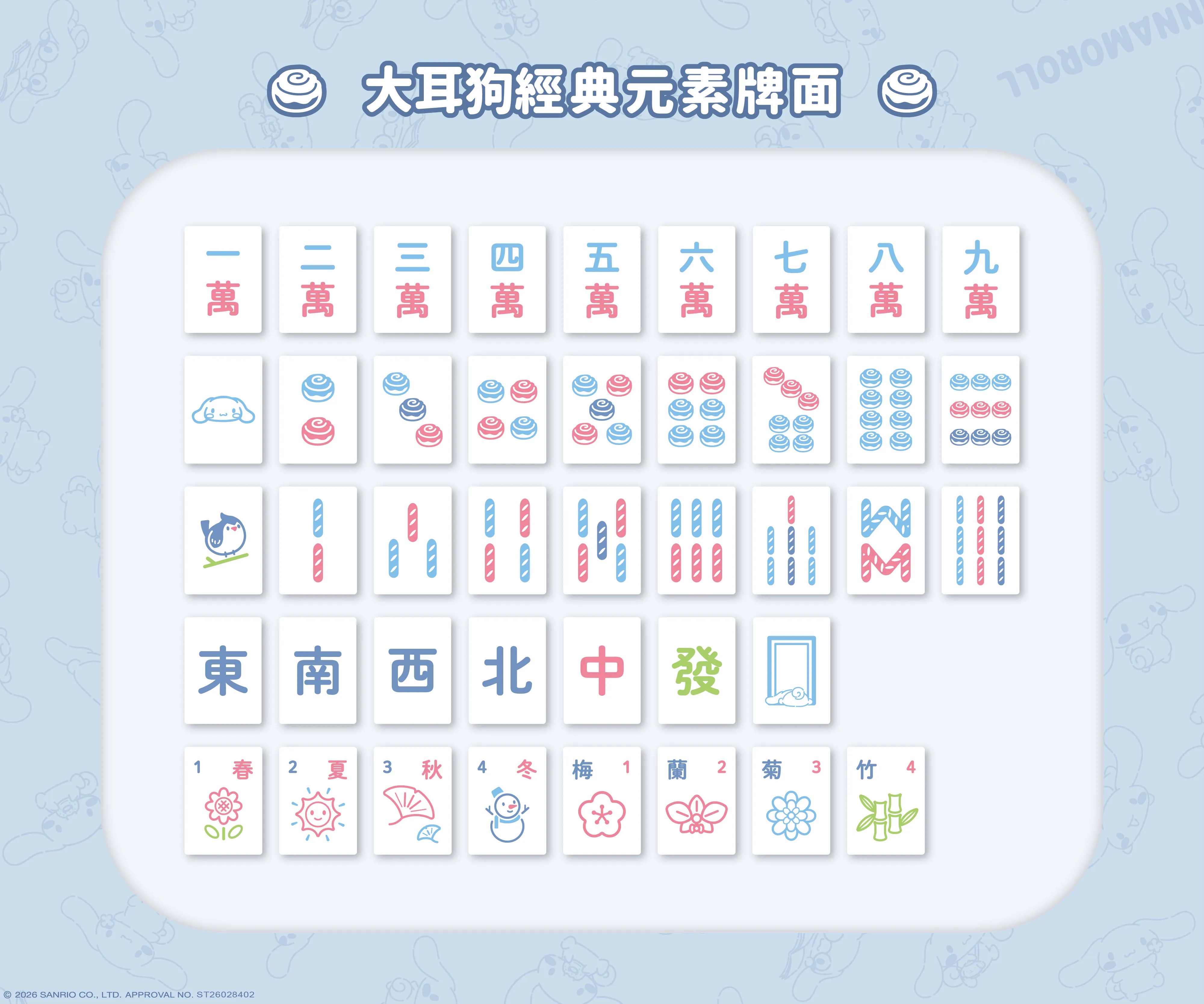 📦訂購 台灣代購 馬丘 x Sanrio Cinnamoroll 玉桂狗 聯名 麻雀套裝