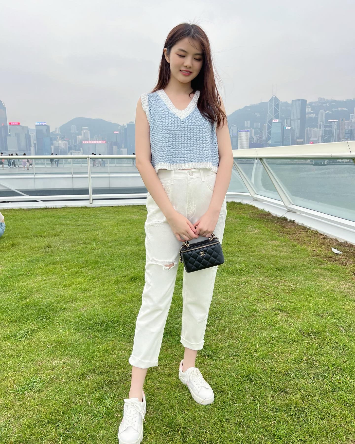 🇰🇷白色鬆身爛牛仔褲 