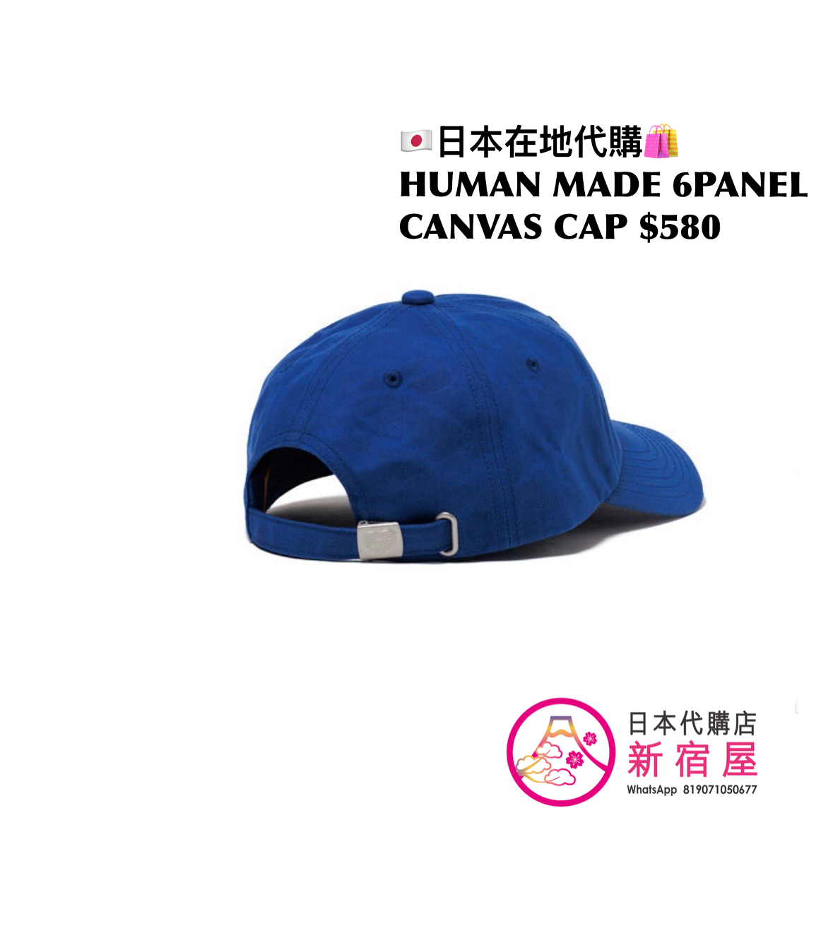 HUMAN MADE 6PANEL CANVAS CAP