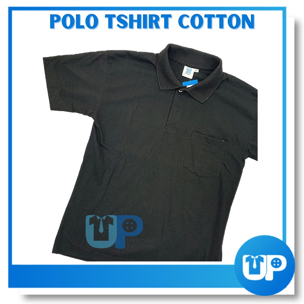 T-SHIRT Kollar Lengan Pendek & Panjang Hitam / 100% COTTON SHIRT / HIGH QUALITY BLACK T-SHIRT/ Collar T-Shirt Sleeve