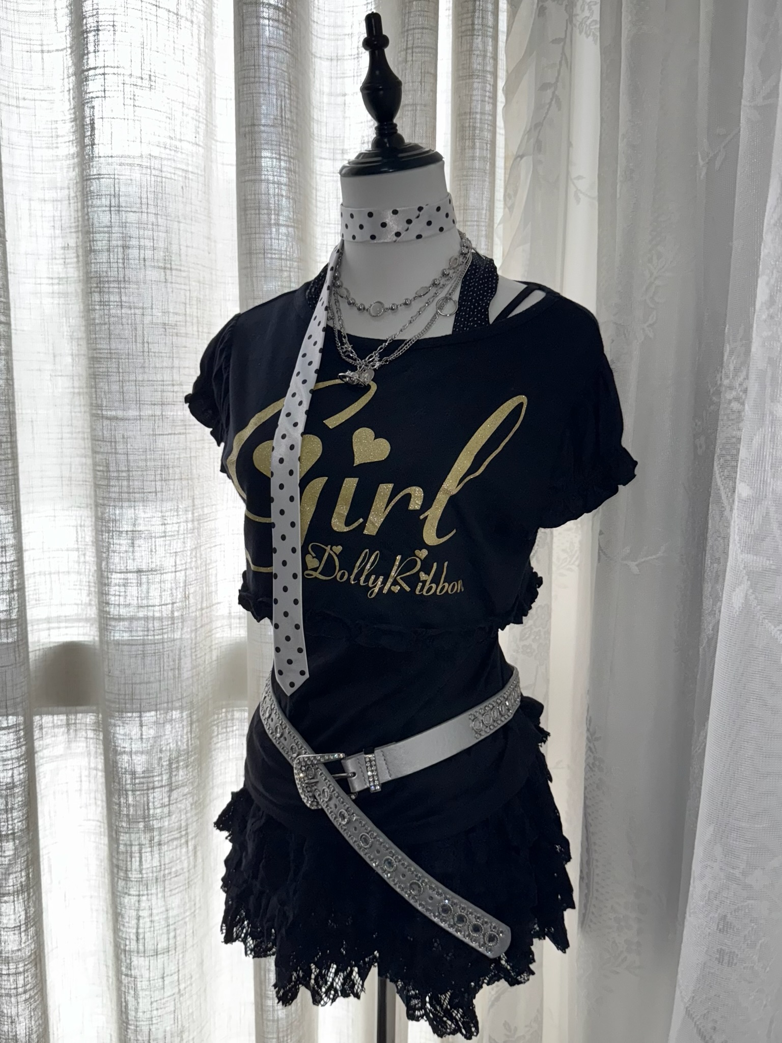 2000s Dolly Ribbon Inspired Harajuku Style Set 