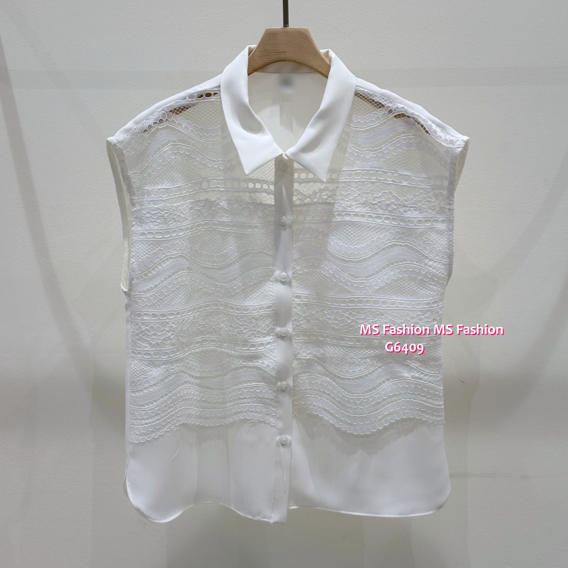 G6409 靚料拼lace top
