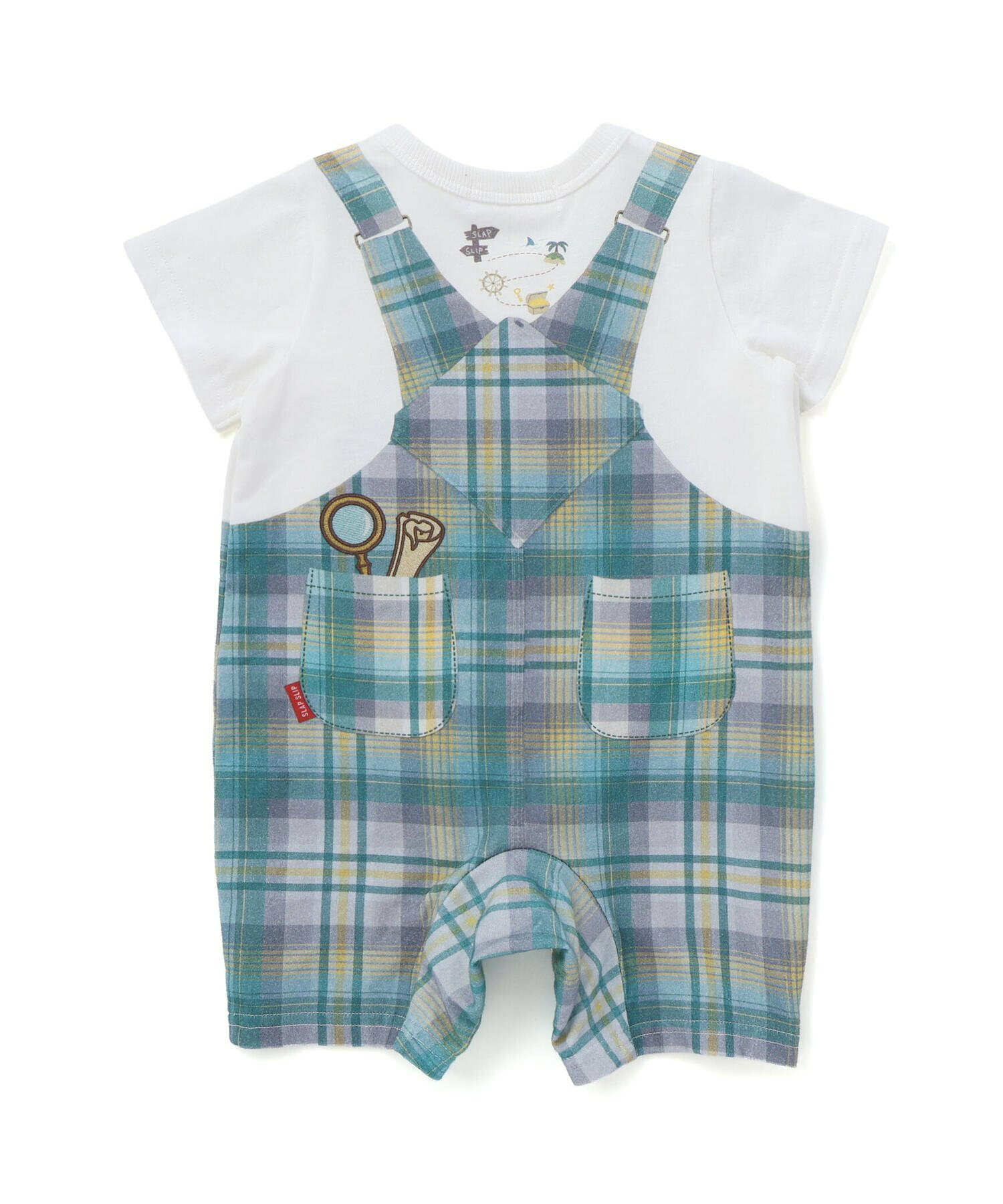 🇯🇵預訂 日本直送🇯🇵Slap Slip Baby兩色動物恐龍吊帶短袖連身服