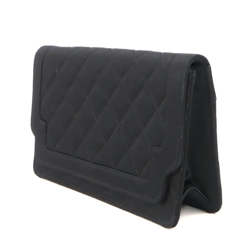 Chanel Vintage Quilted Satin Evening Flap Clutch