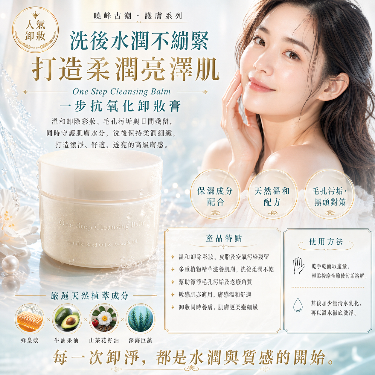 26/4出貨 《One Step Cleansing Balm》抗氧化卸妝膏 