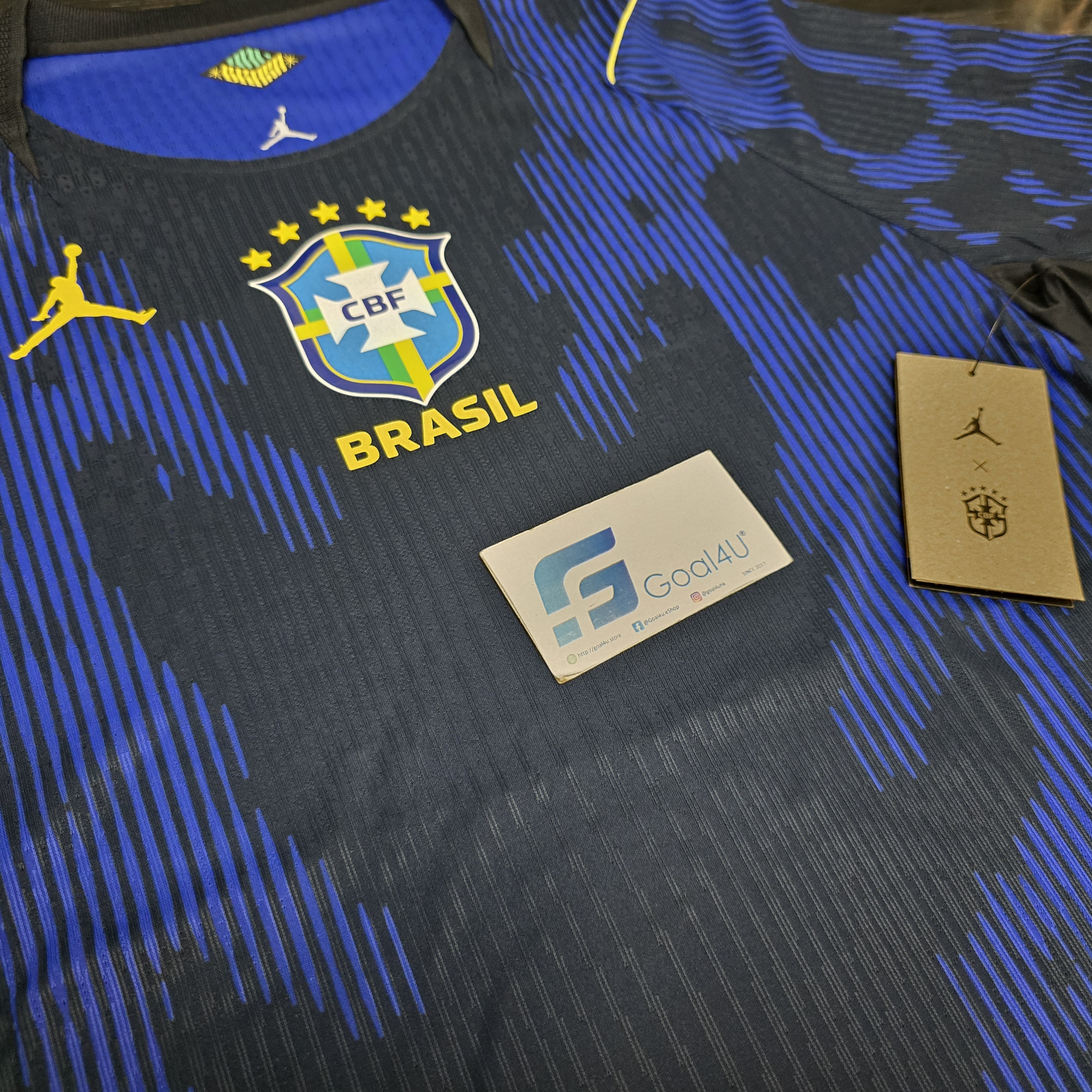 🇧🇷💙🔥 Nike x Jordan Brazil 巴西 2026-27 作客球員版球衣 (可加印字章) IU1074