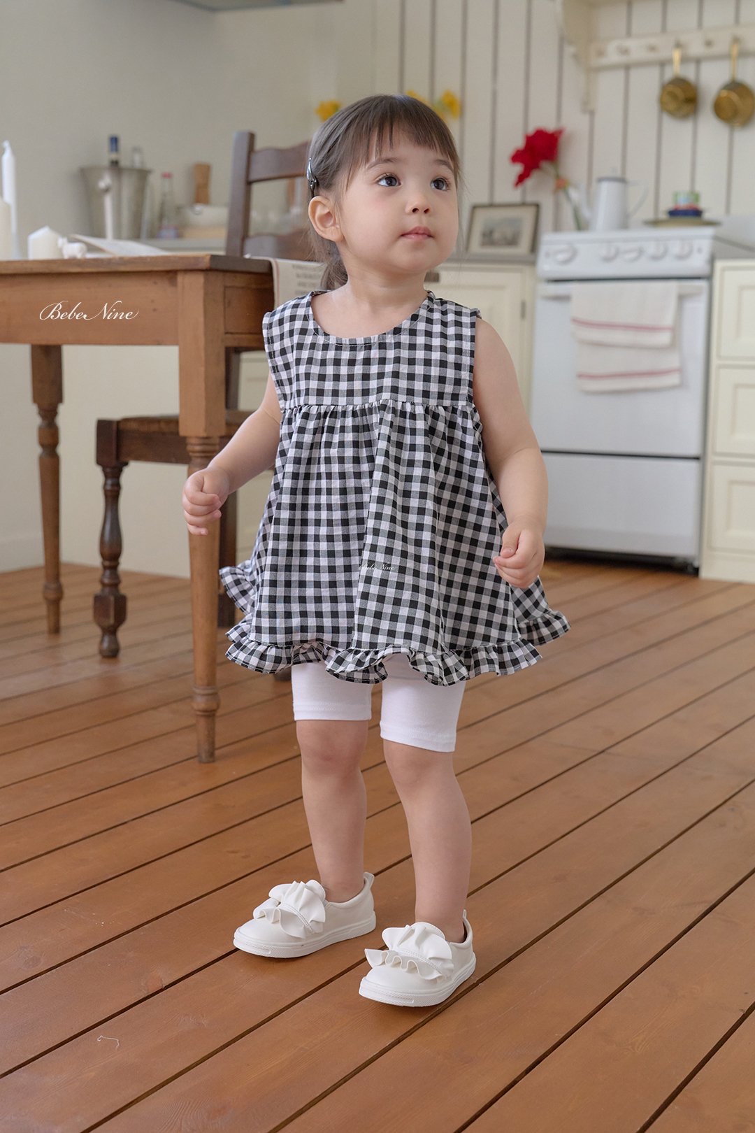 ☀️預訂 韓國直送☀️🇰🇷Bebenine三色格紋荷葉邊背心