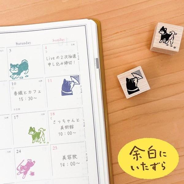 現貨｜柴犬 日本NB 邊緣木質印章 四個套裝  (2047706)
