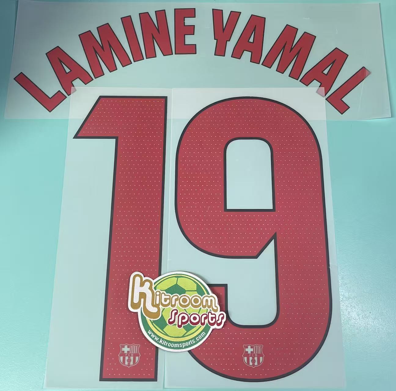 2024-25 Barcelona Away Nameset #19 KAMINE YAMAL
