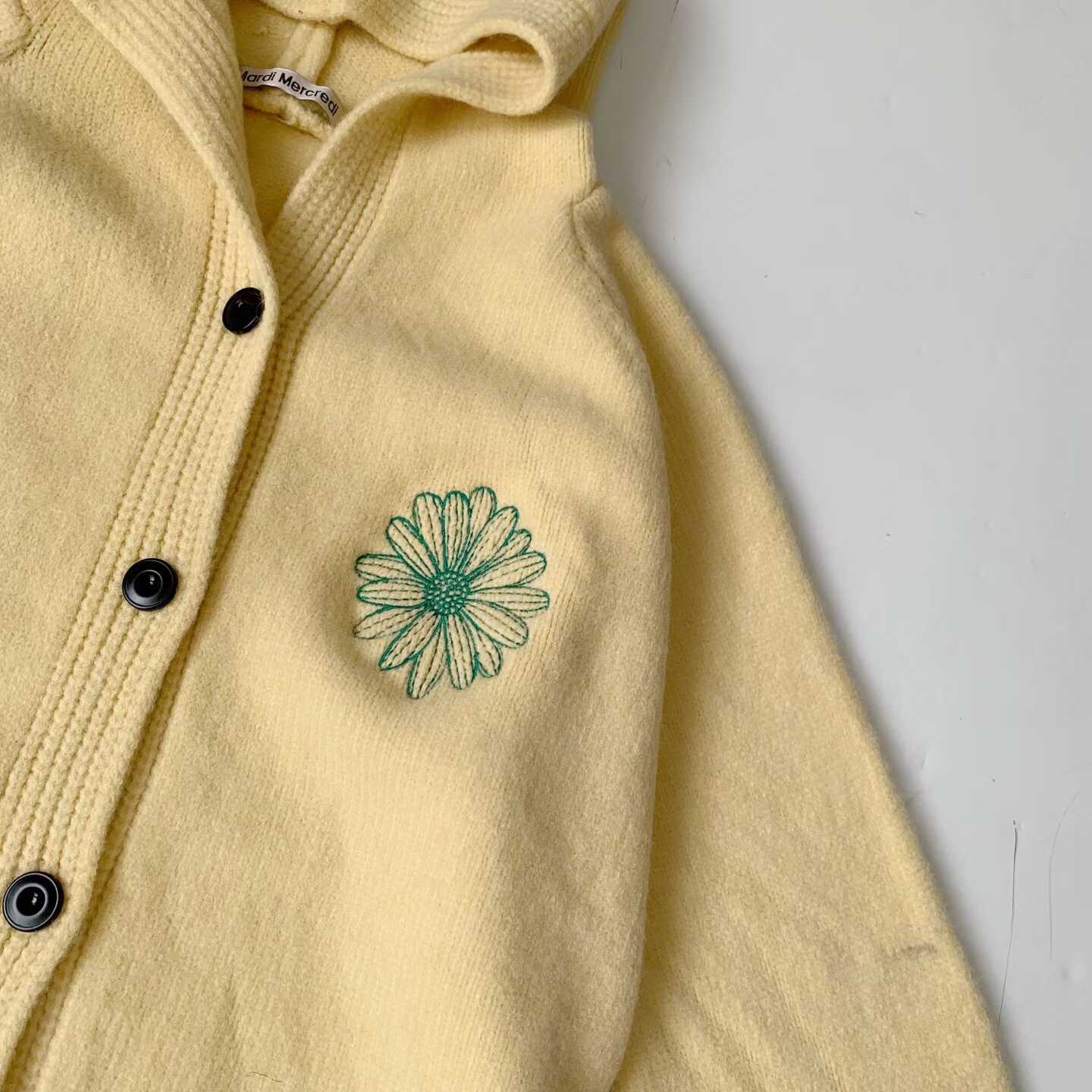 預訂 Mardi刺繡毛衣連帽開襟外套 [貨號26A1601]