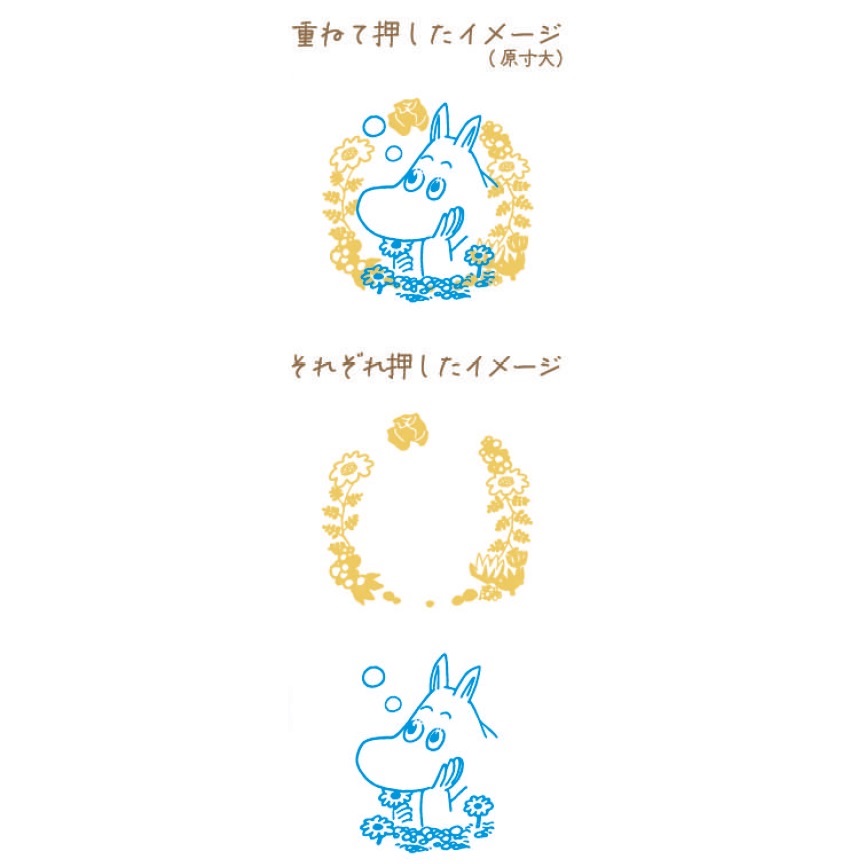 現貨｜Moomin 姆明 Kutsuwa 日版 Hancoco slide 可堆疊 雙色雙圖案 印章 (TL002A)