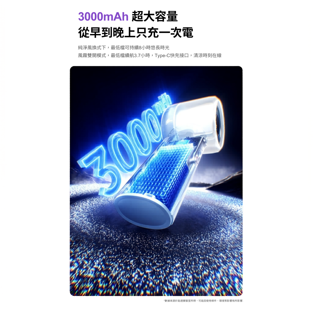 夏日救星: 噴霧小風扇 (牛乳白) [預計 : 6月中至尾發貨]