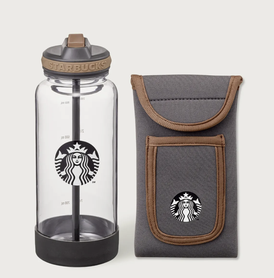運動風｜韓國 Starbucks 星巴克 Sporty Tiki 水樽＋帆布隨身袋套裝｜Sporty Tiki Water Bottle & Pouch Set