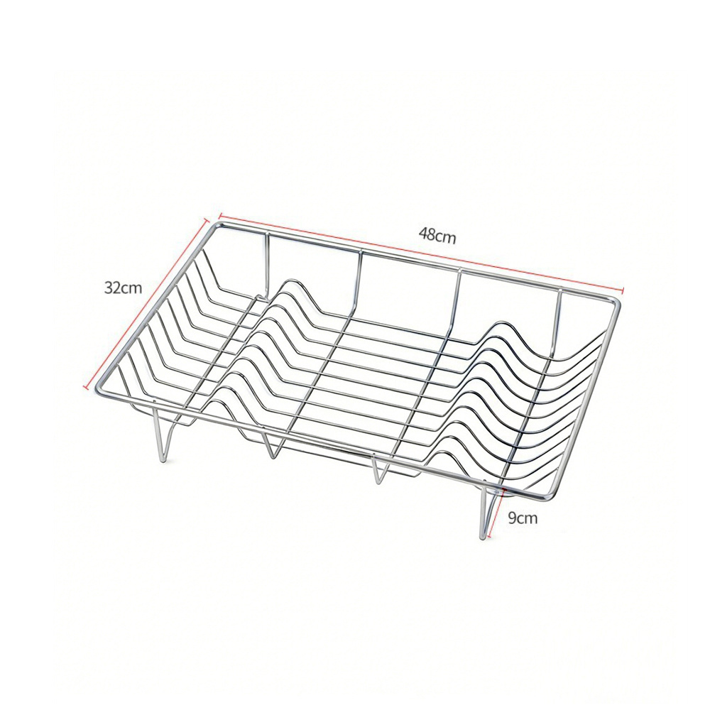 廚房瀝水雙拱碗架 銀色 UB0255