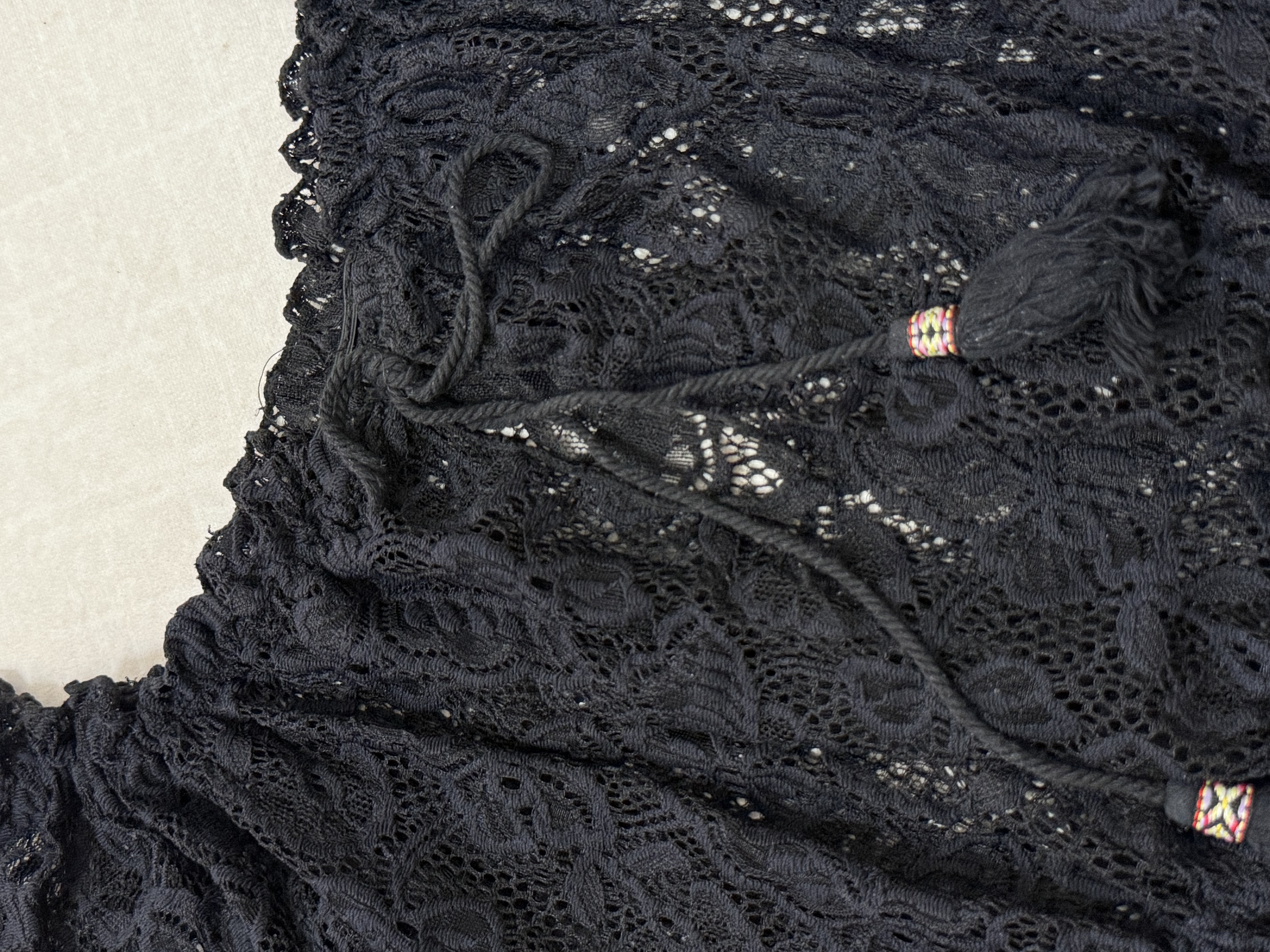 [On Sale] Black Off-Shoulder Mesh Outer