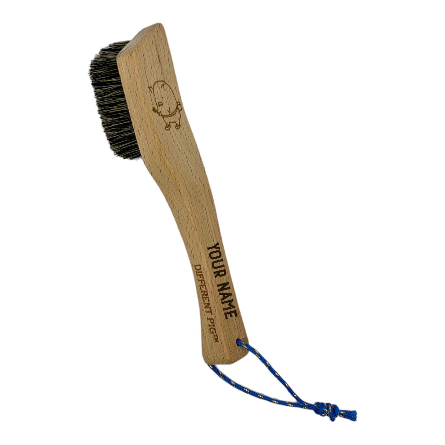 【來字刻名】𝗗𝗜𝗙𝗙𝗘𝗥𝗘𝗡𝗧 𝗣𝗜𝗚™ OG brush with name carving 刻名大豬掃連掛繩