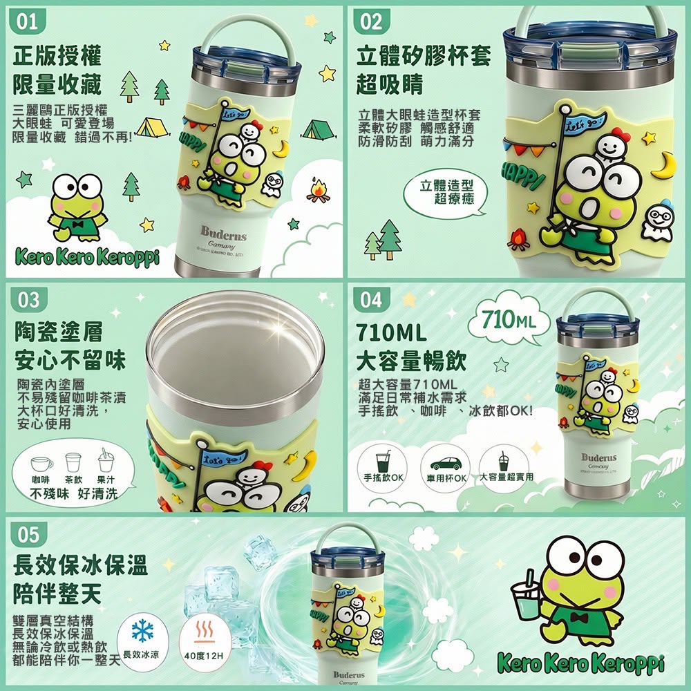 德國Buderus X Sanrio 系列聯名3D杯套冰霸杯710ml  ⏰ 預購商品⏰