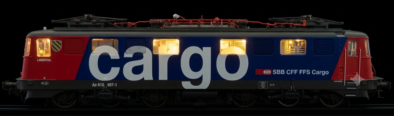 ESU SBB Cargo Ae 610 487-1 "Langenthal" DCC digital Sound HO
