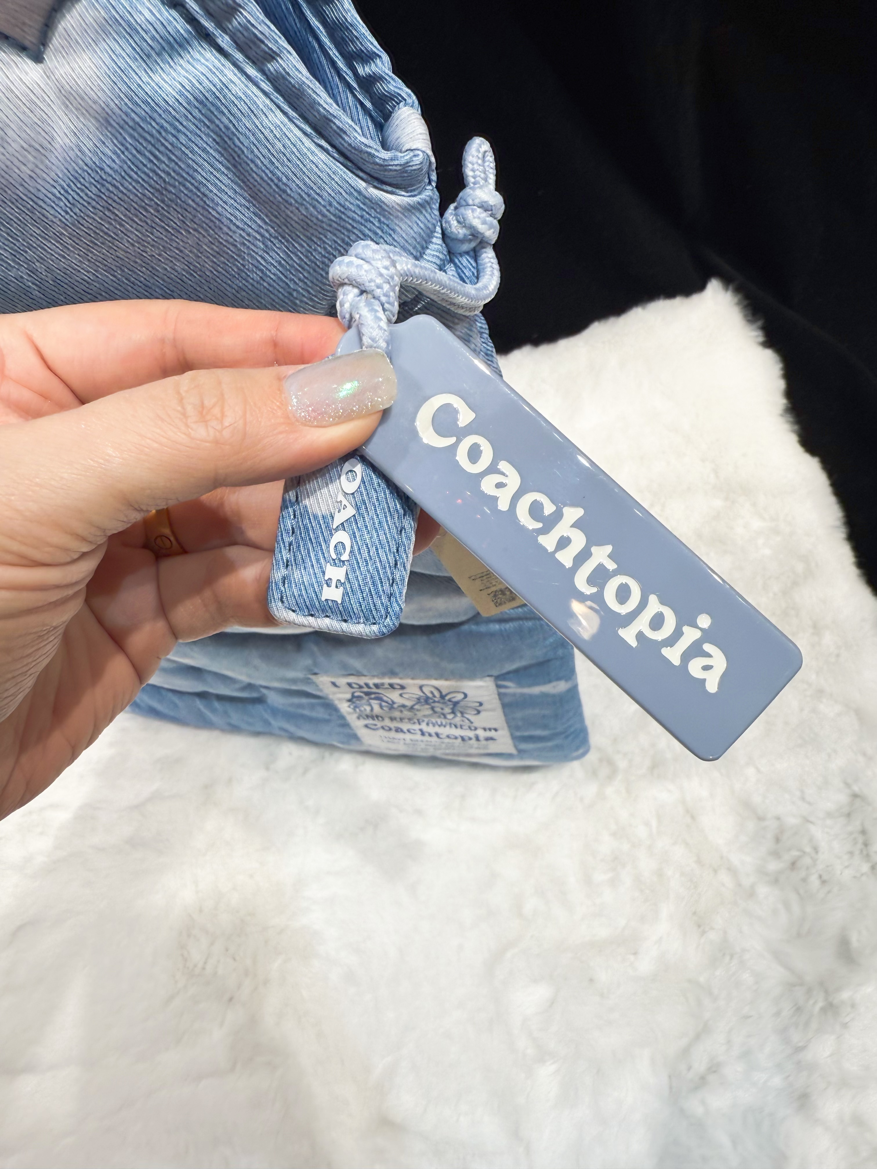 Coach loop flat tote blue