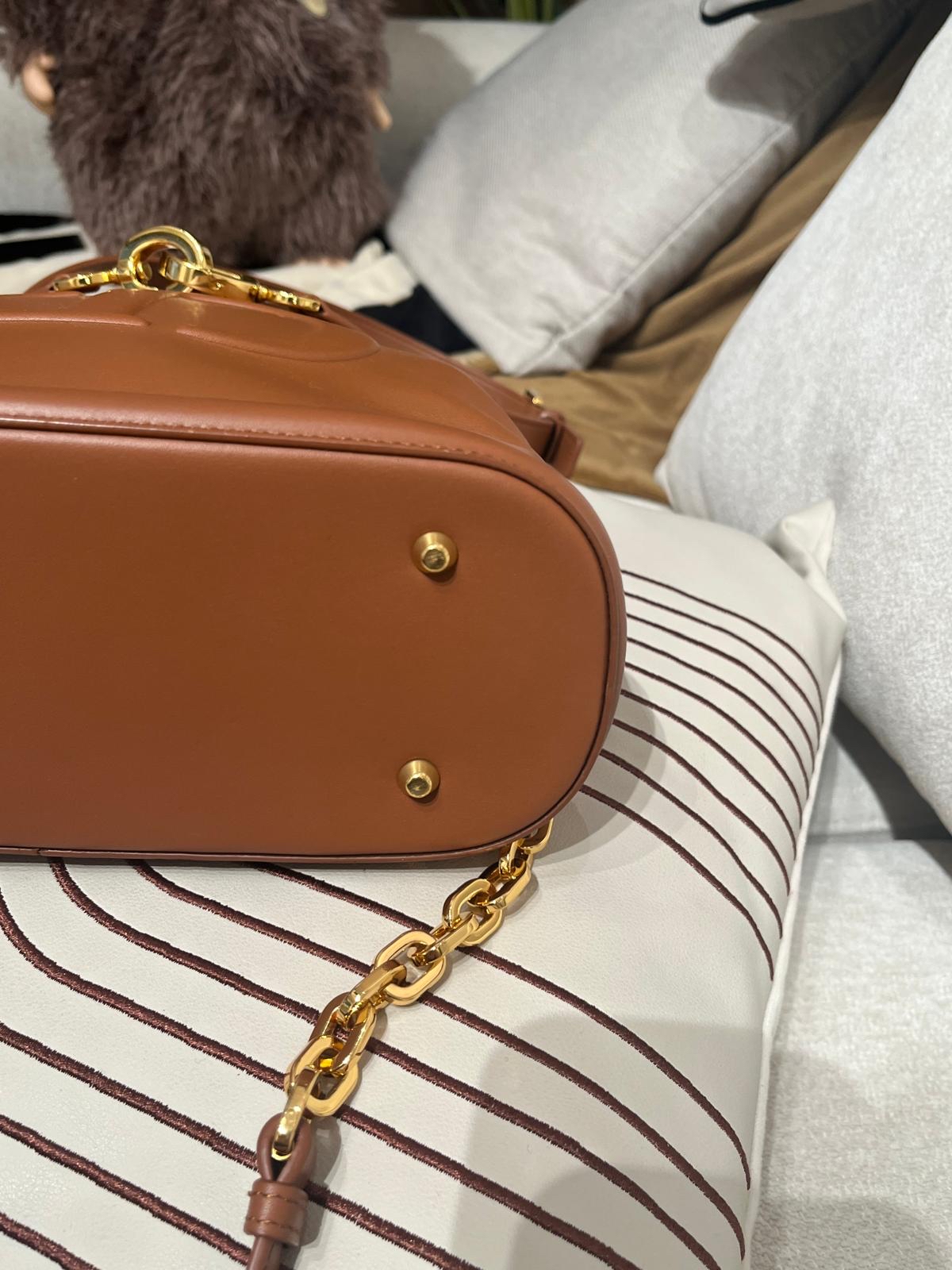 Dior C'EST Christian Dior Calfskin Medium Tan 100%Authentic, 98%New ✅Dust bag